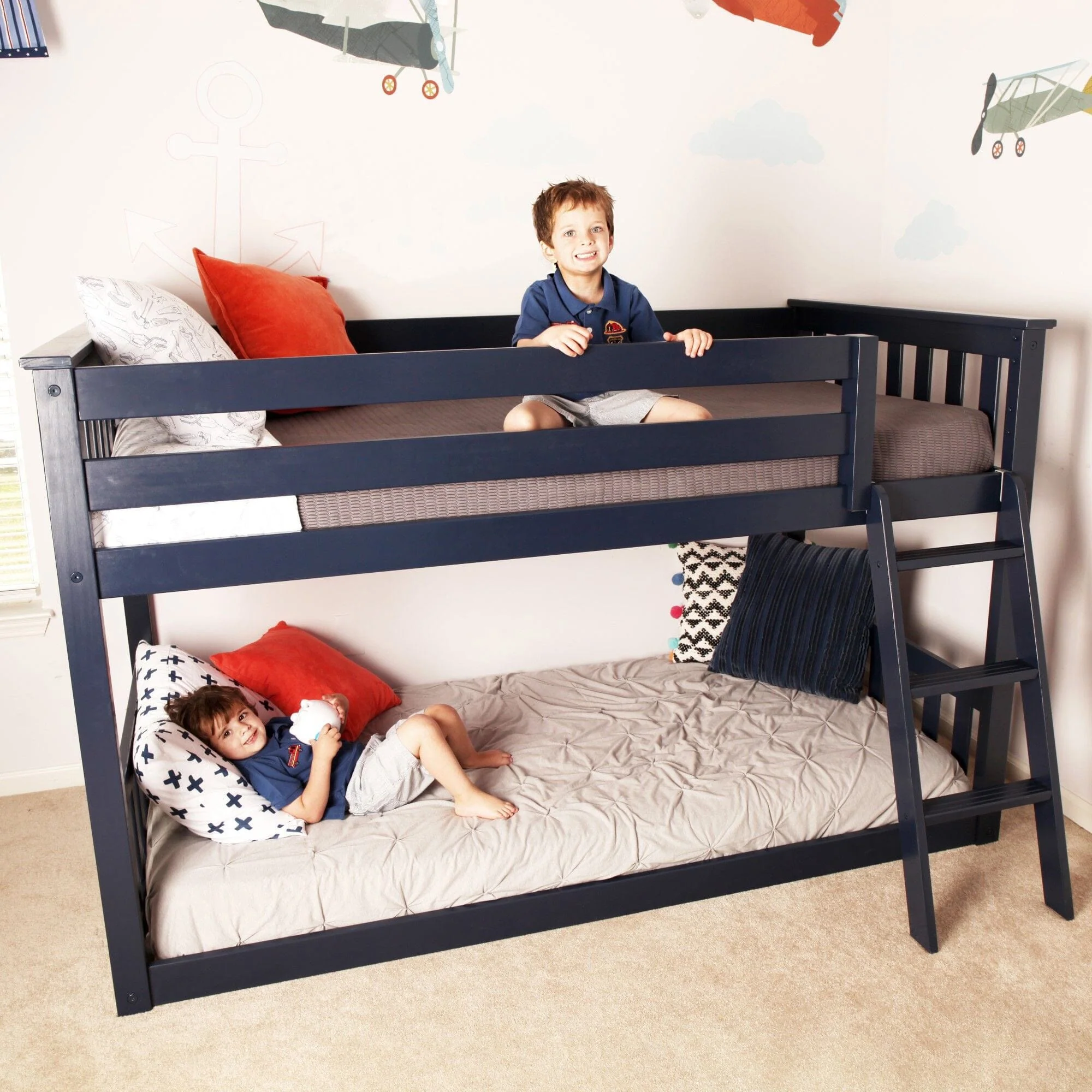 Twin Over Twin Low Bunk Bed - Image 21