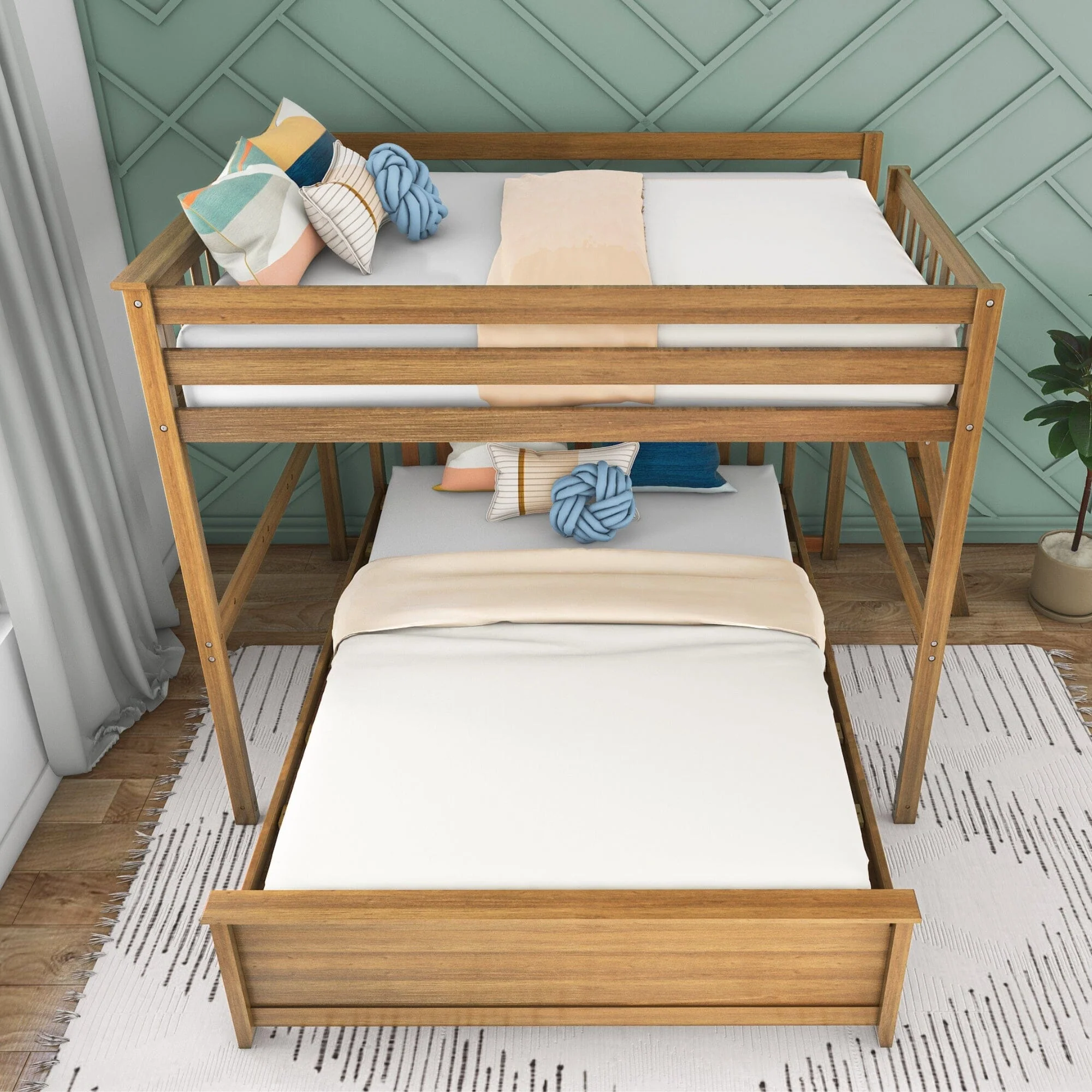 Full Over Queen L-Shaped Bunk Bed - Image 18