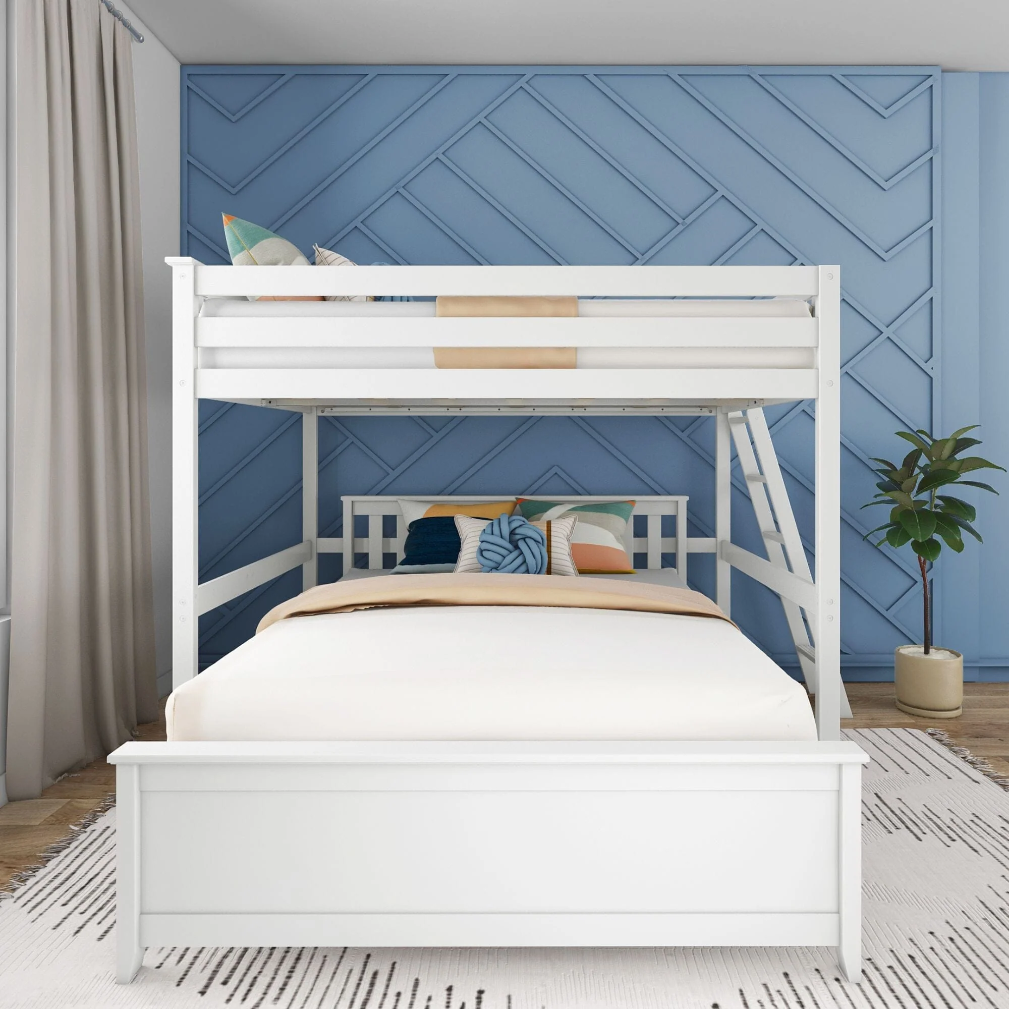 Full Over Queen L-Shaped Bunk Bed - Image 5