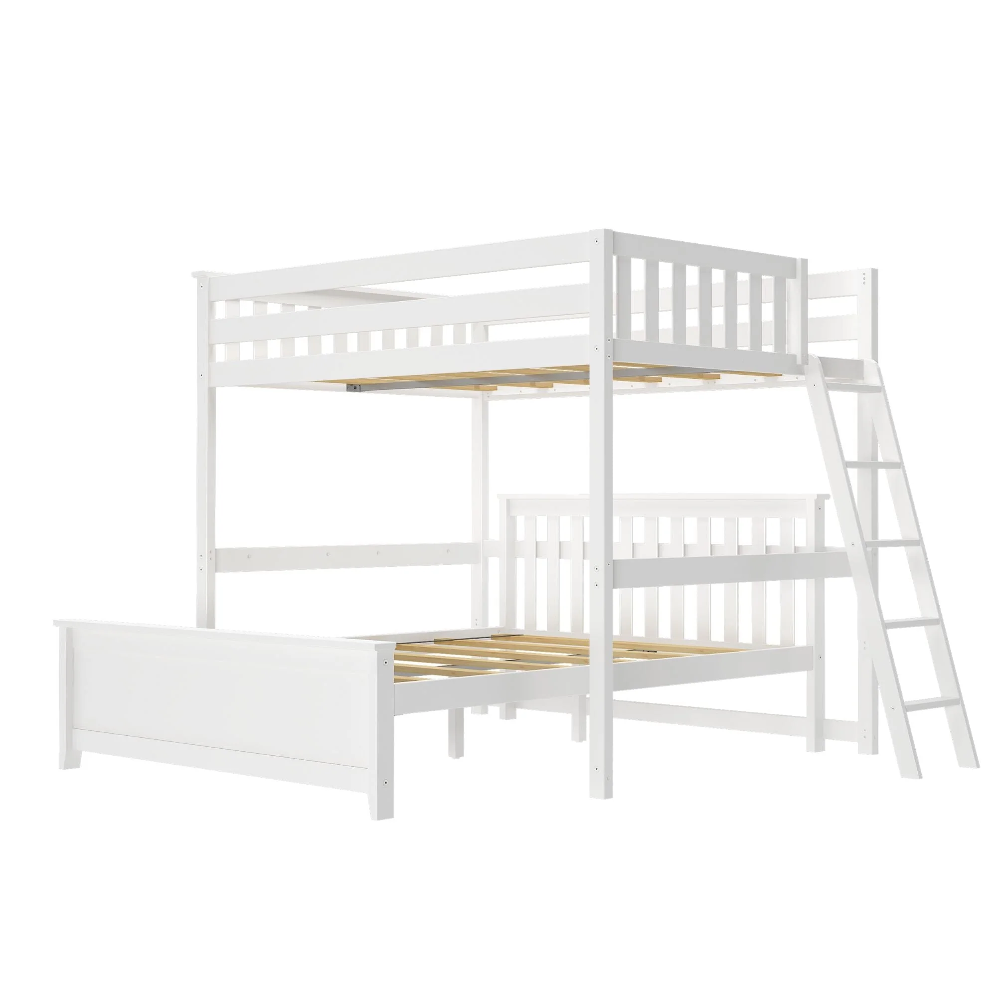 Full Over Queen L-Shaped Bunk Bed - Image 9