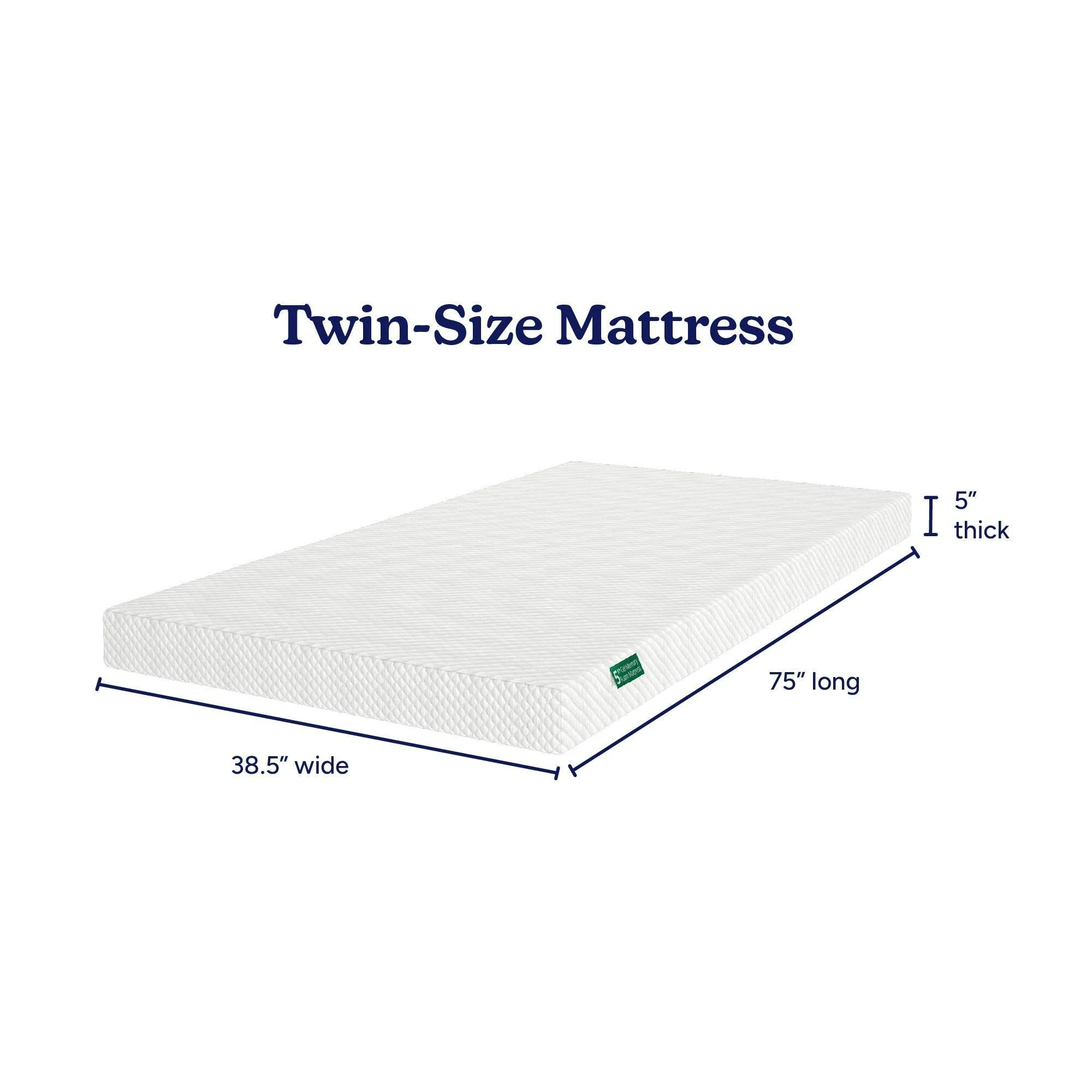 2 x 5" Memory Foam Mattress and Cover, Twin/Full - Image 5