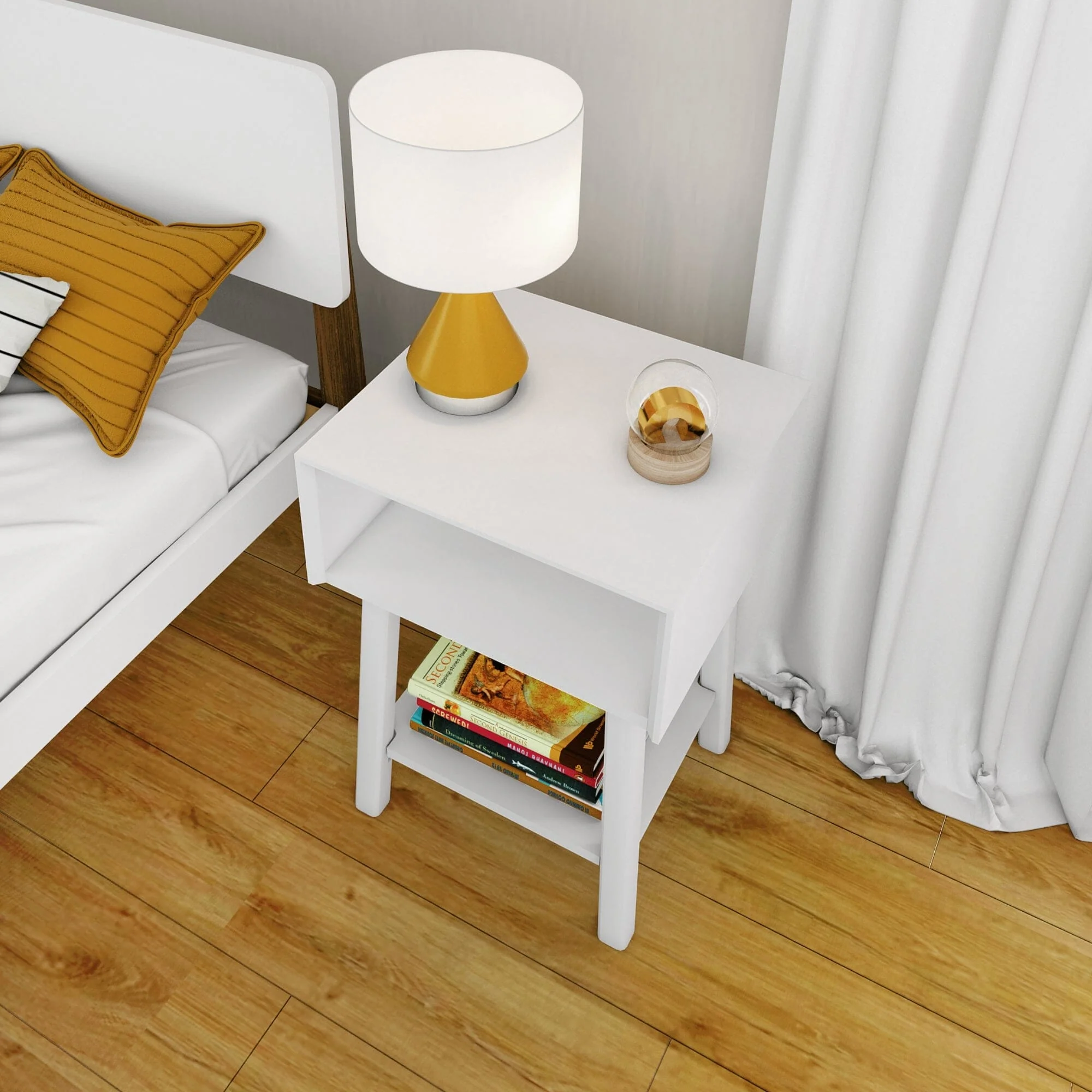 Mid-Century Modern Cubby Nightstand - Image 18