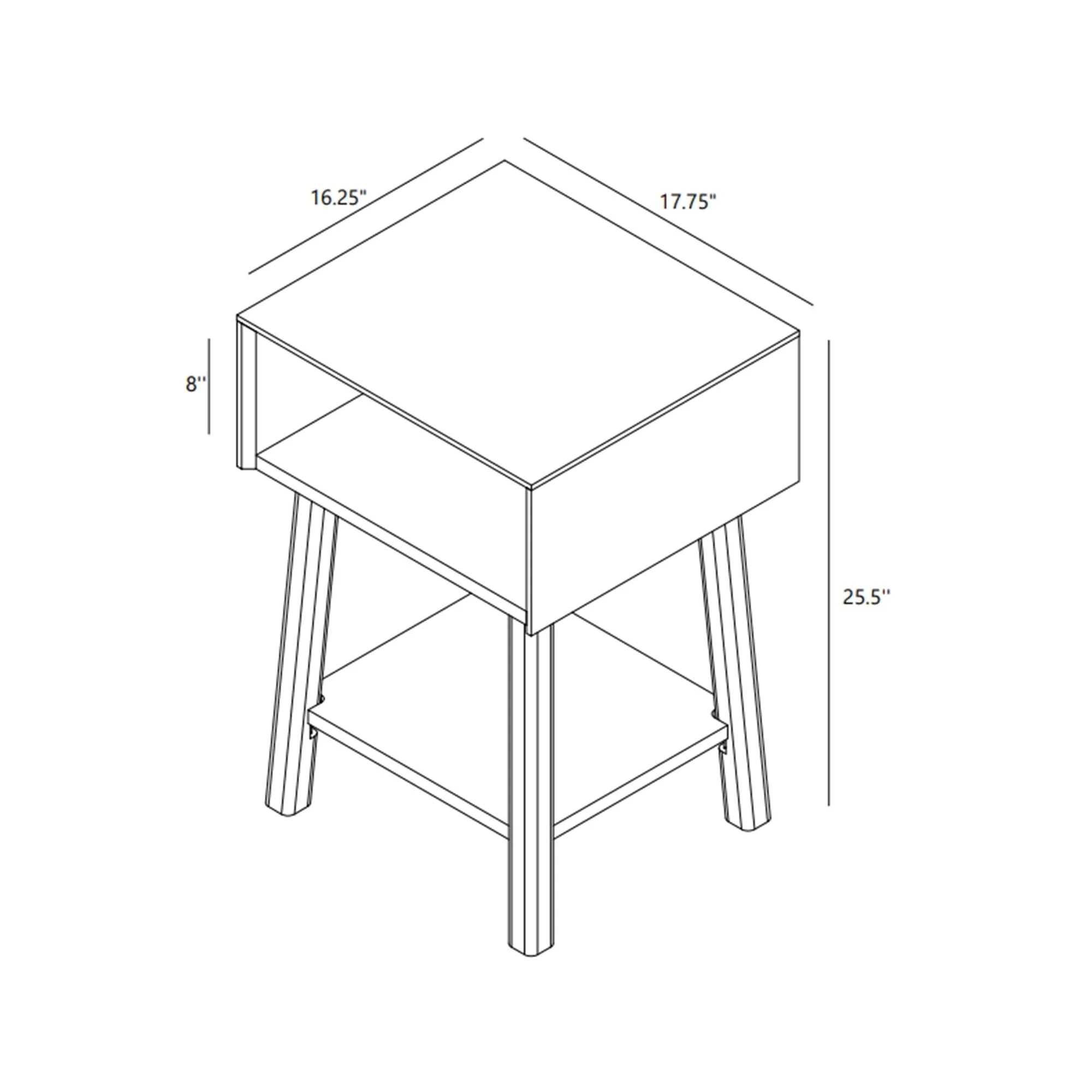 Mid-Century Modern Cubby Nightstand - Image 23