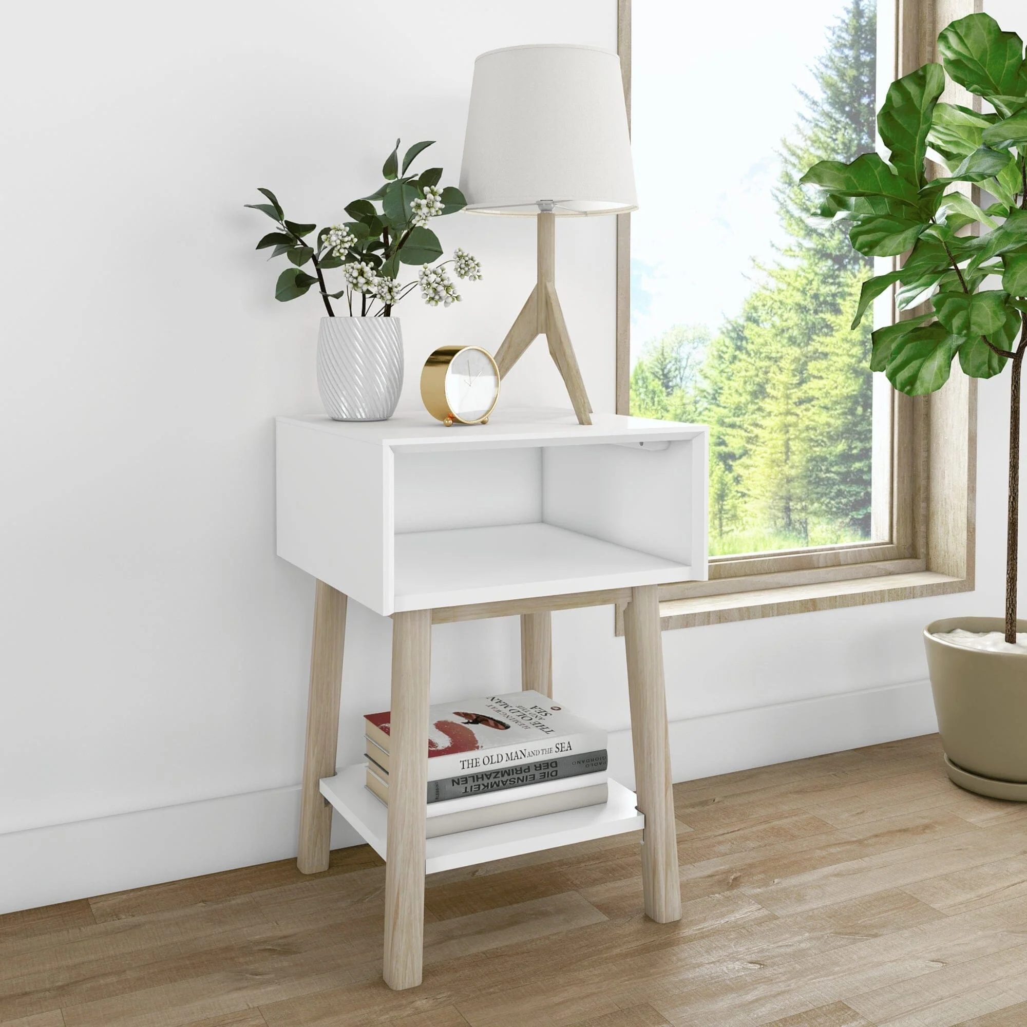 Mid-Century Modern Cubby Nightstand - Image 3