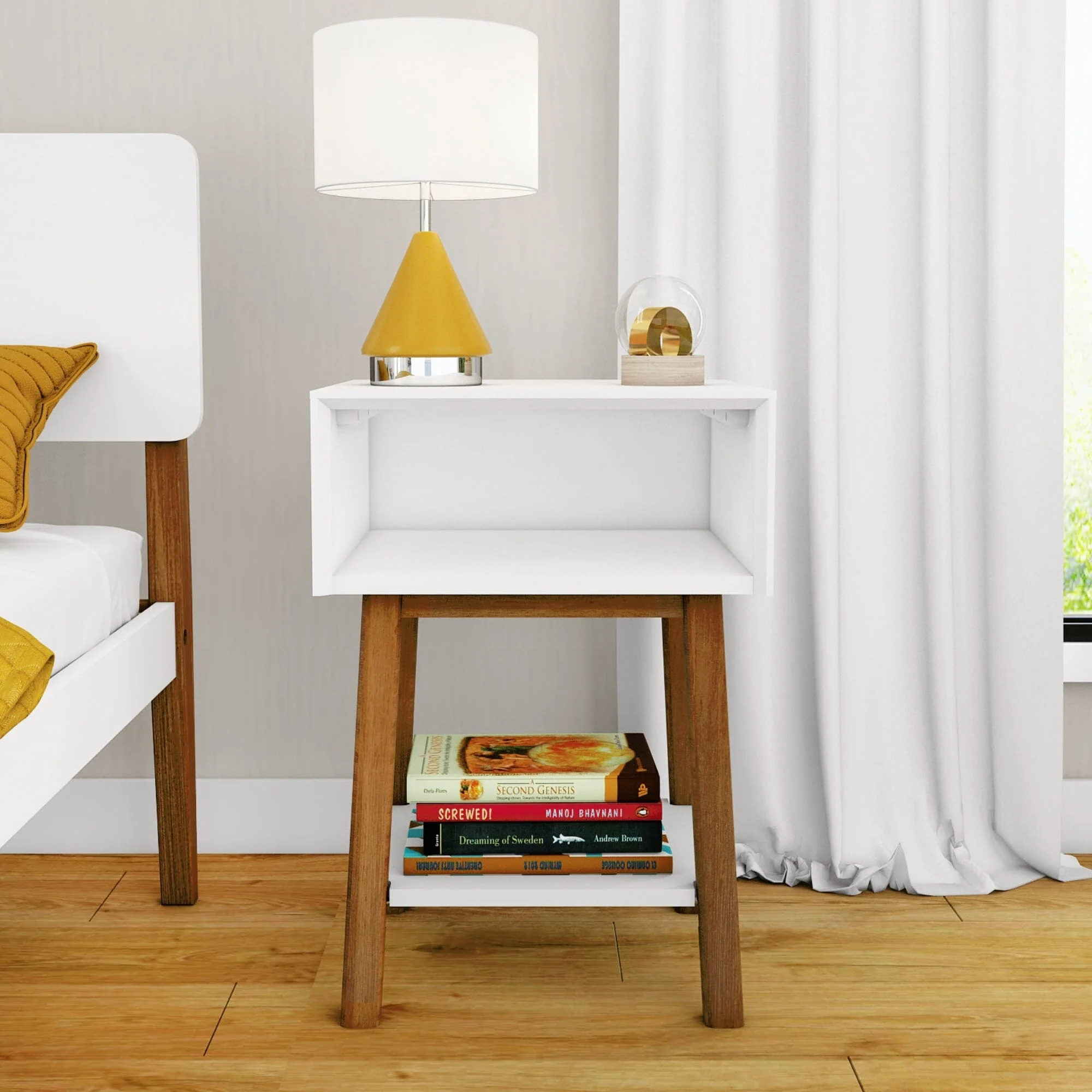 Mid-Century Modern Cubby Nightstand - Image 5