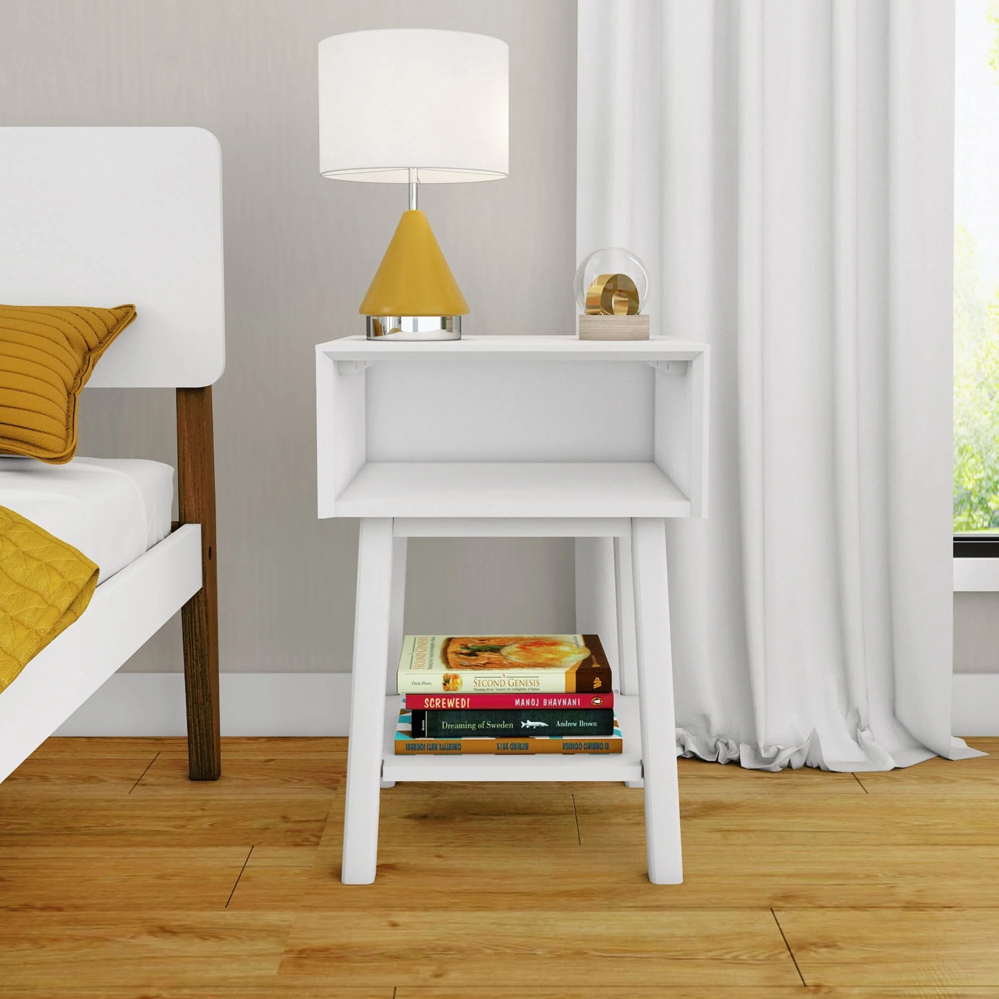 Mid-Century Modern Cubby Nightstand - Image 6