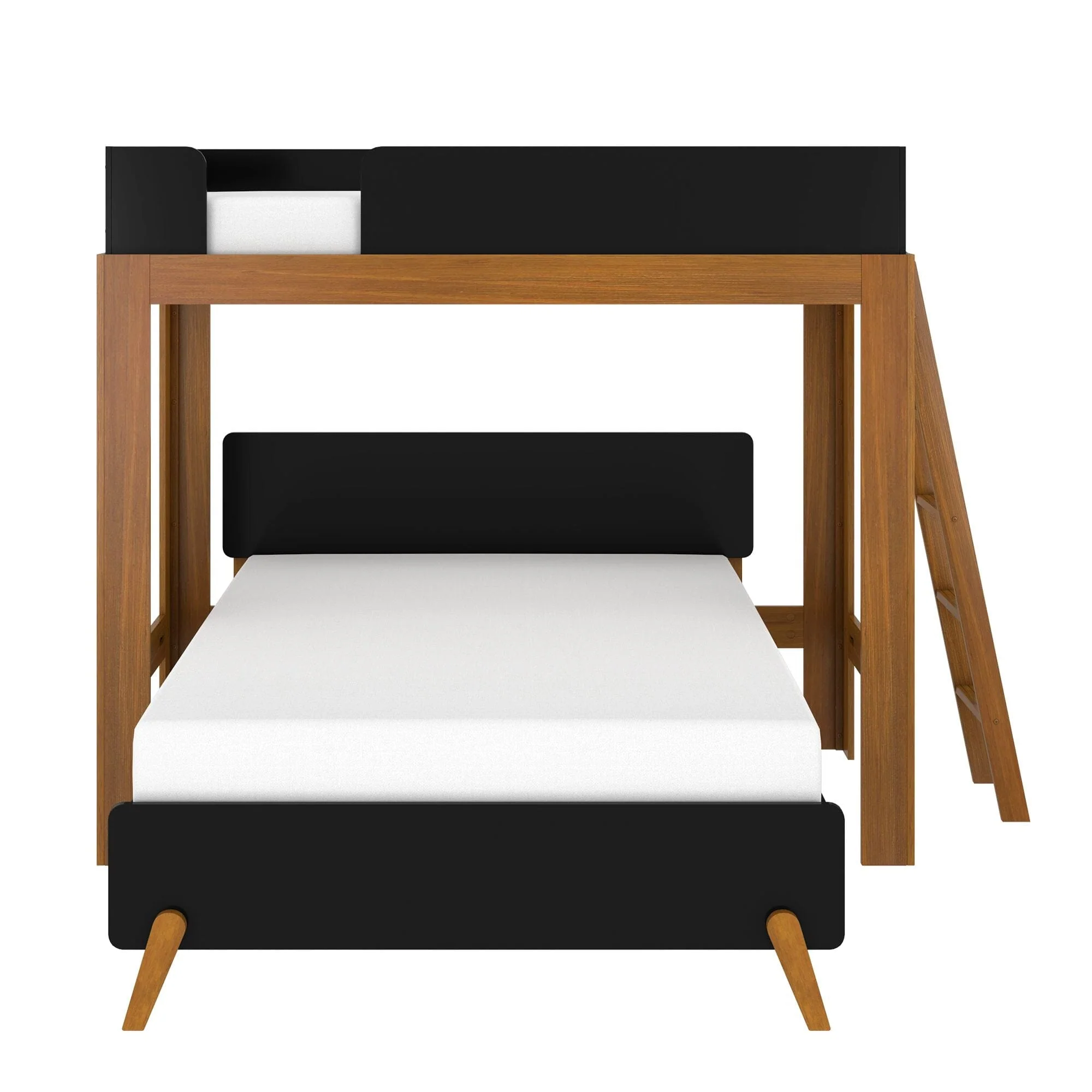 Mid-Century Modern Twin Over Full L-Shaped Bunk Bed - Image 20