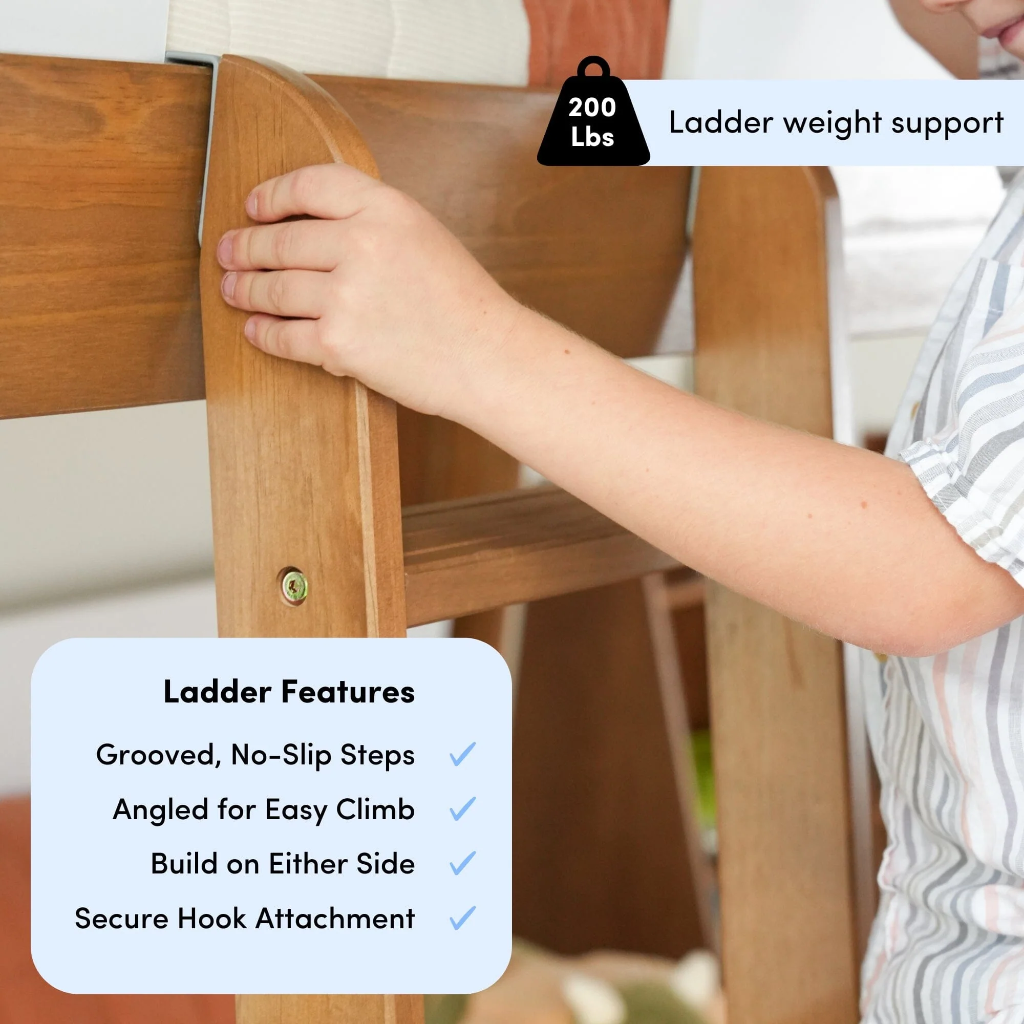 Mid-Century Modern Twin Over Twin L-Shaped Bunk Bed - Image 14
