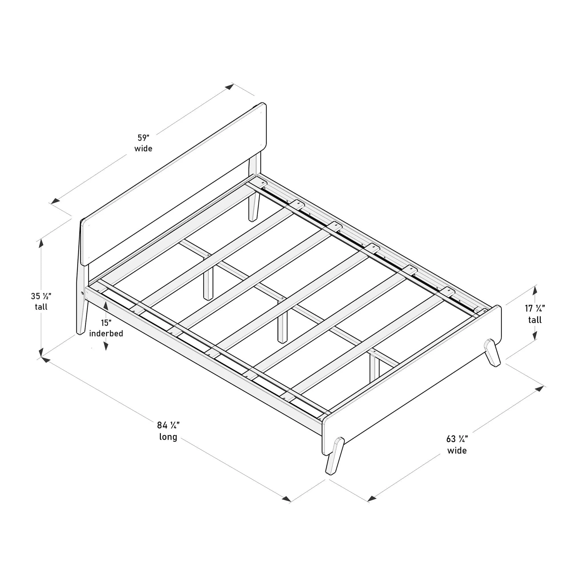 Mid-Century Modern Queen Bed - Image 31