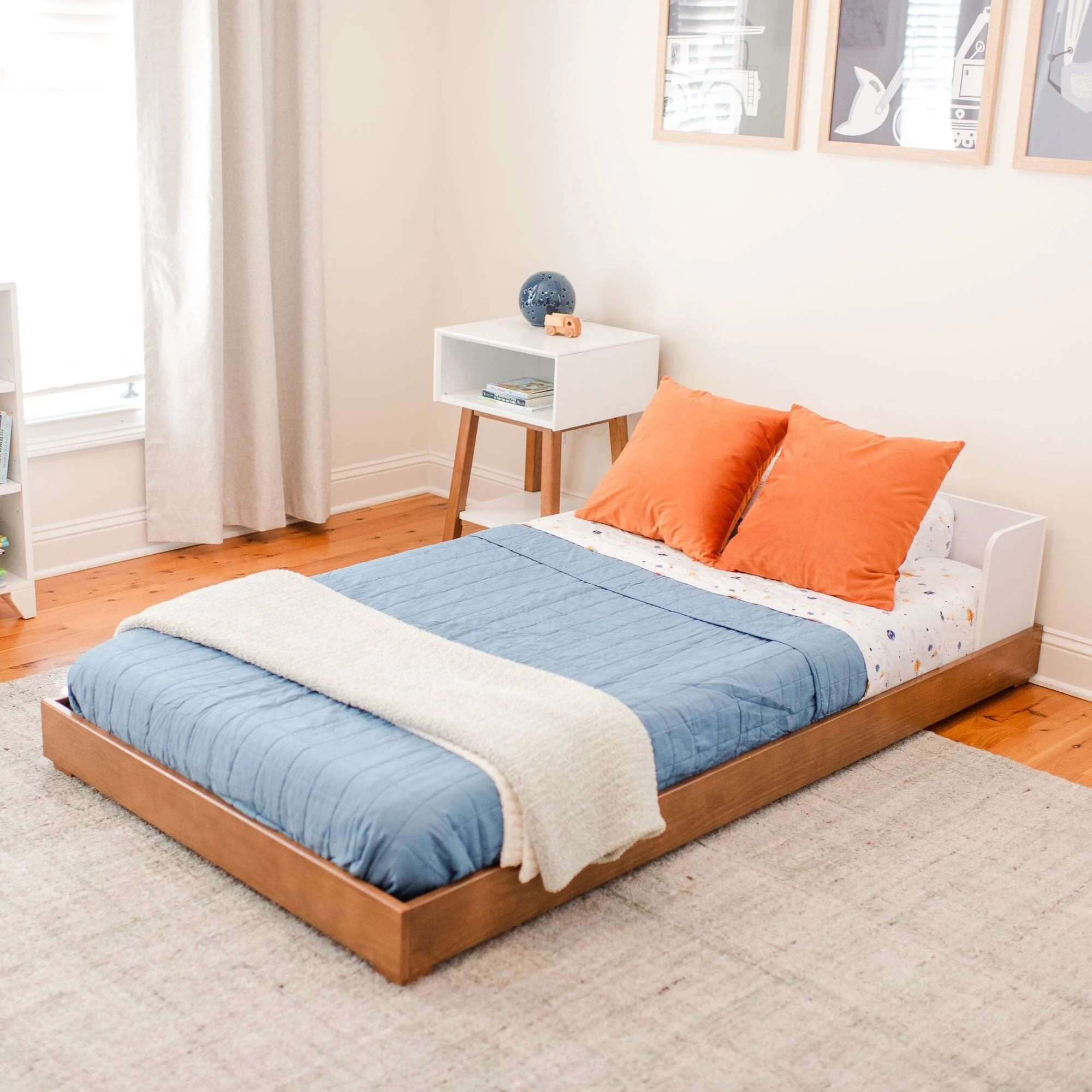 Mid-Century Modern Twin Floor Bed - Image 2