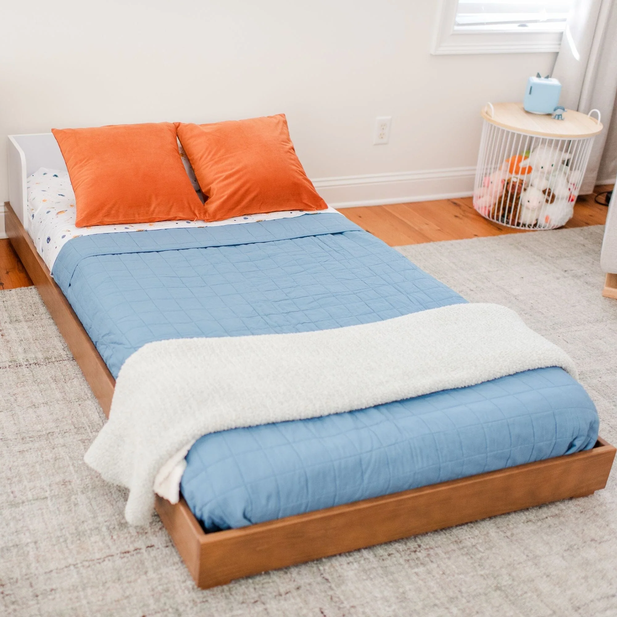 Mid-Century Modern Twin Floor Bed - Image 4