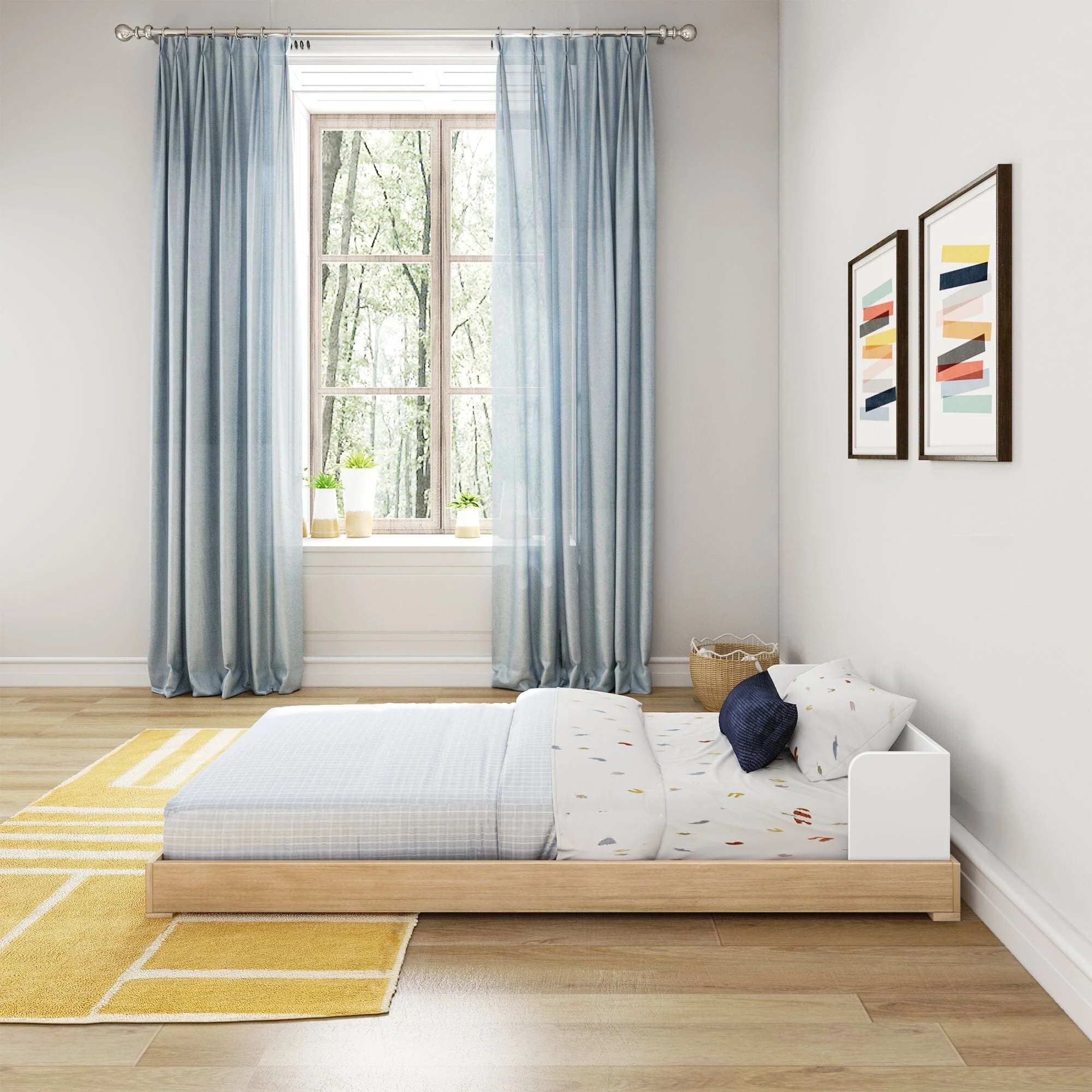 Mid-Century Modern Twin Floor Bed - Image 9