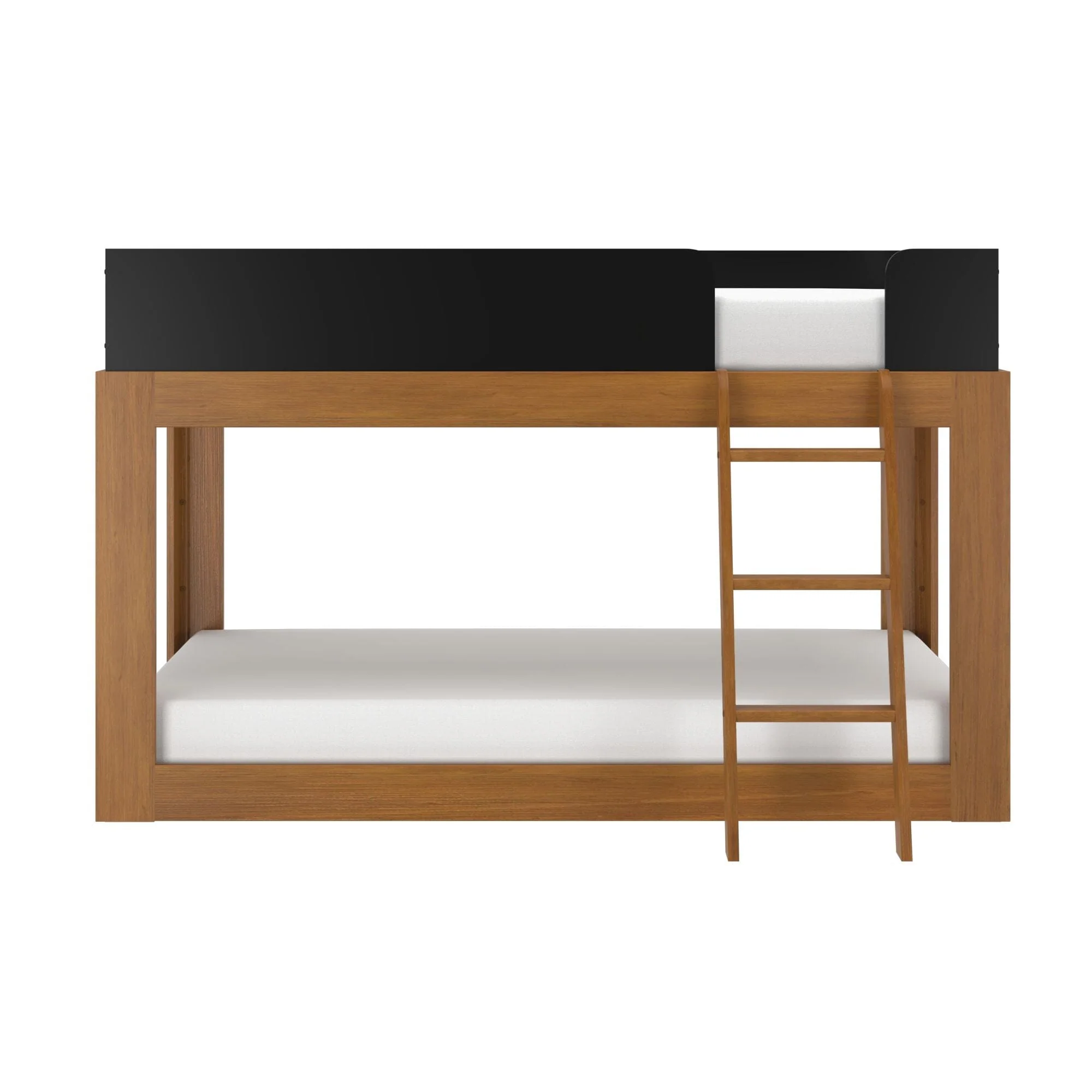 Mid-Century Modern Twin Over Twin Low Bunk Bed - Image 19