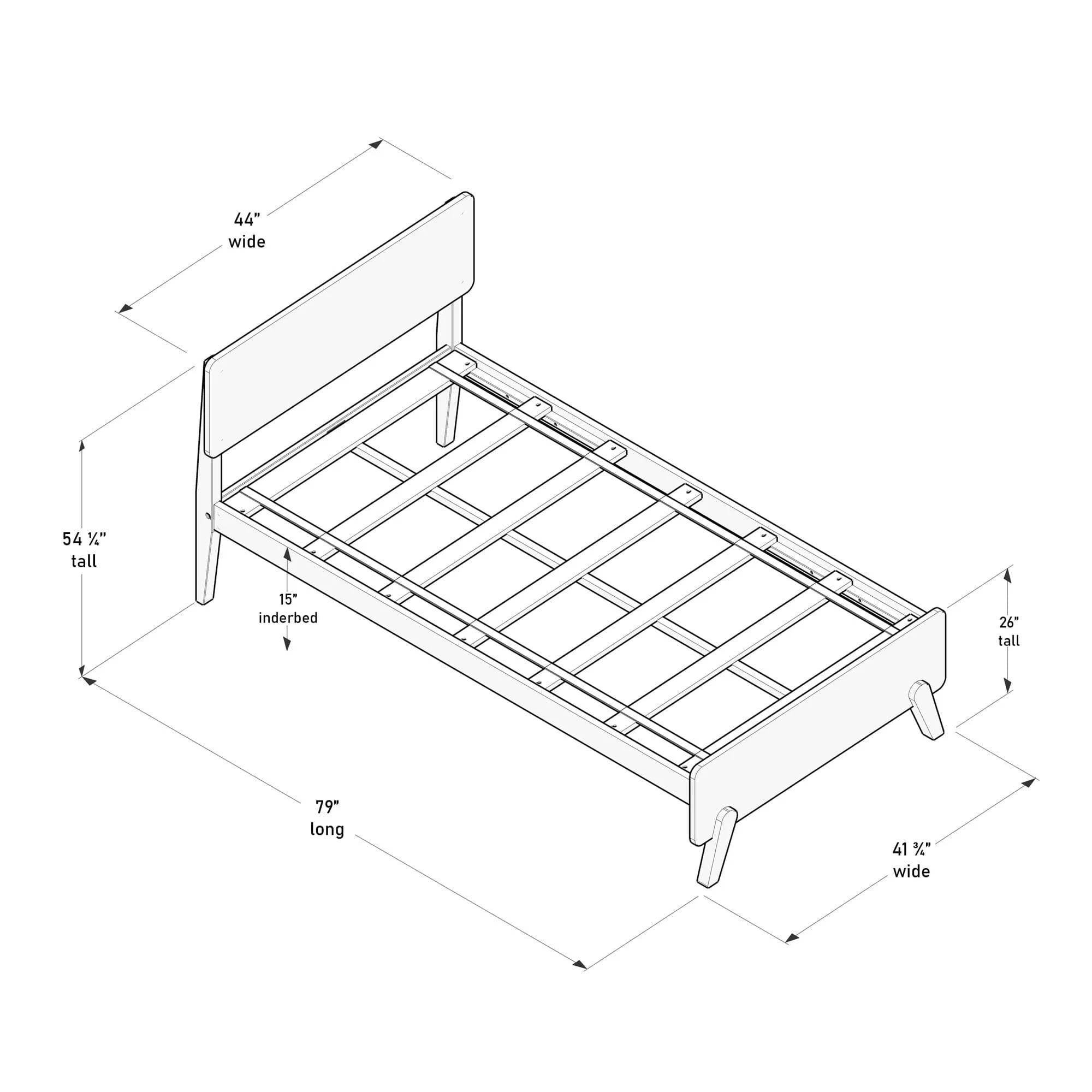 Mid-Century Modern Twin Bed - Image 32