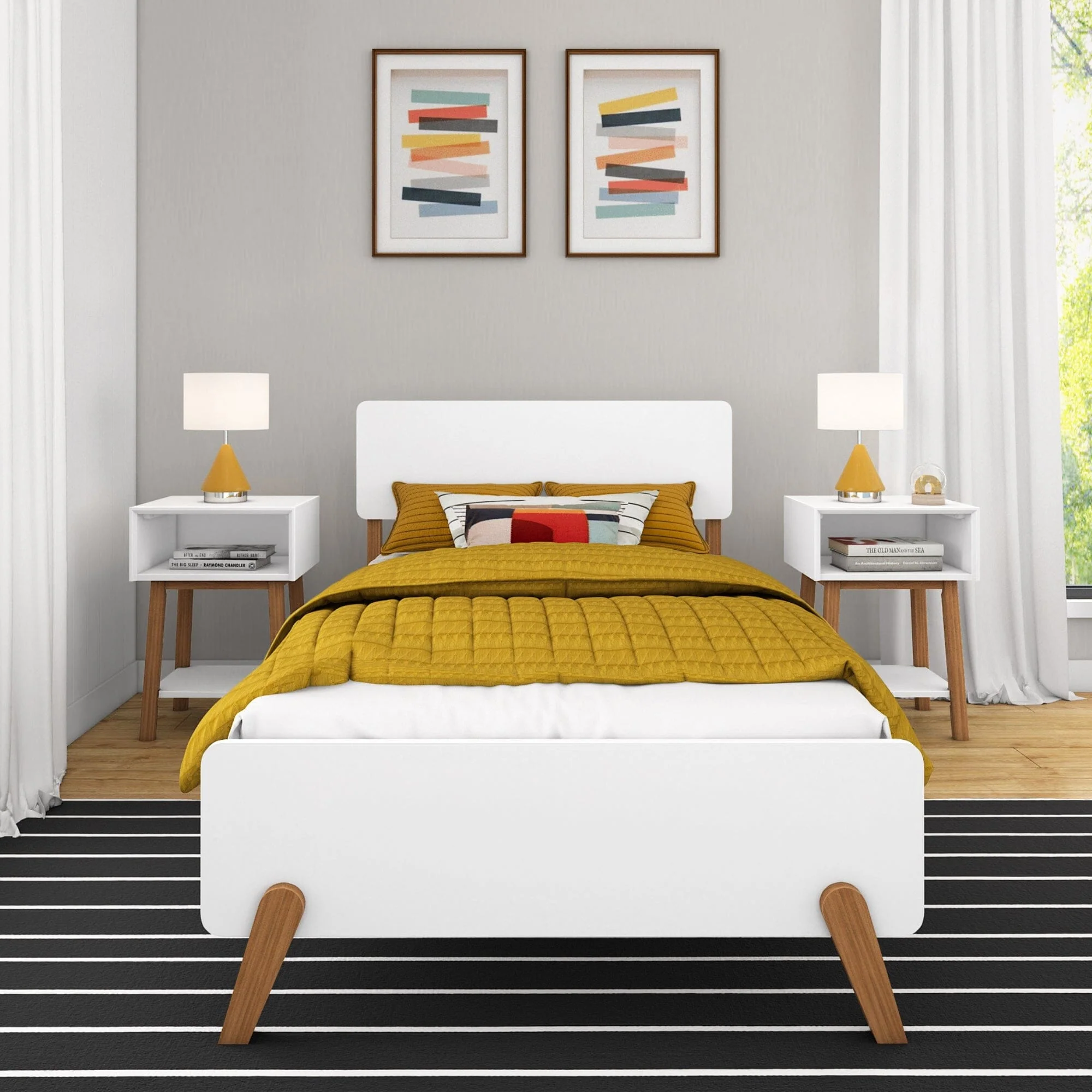 Mid-Century Modern Twin Bed - Image 6