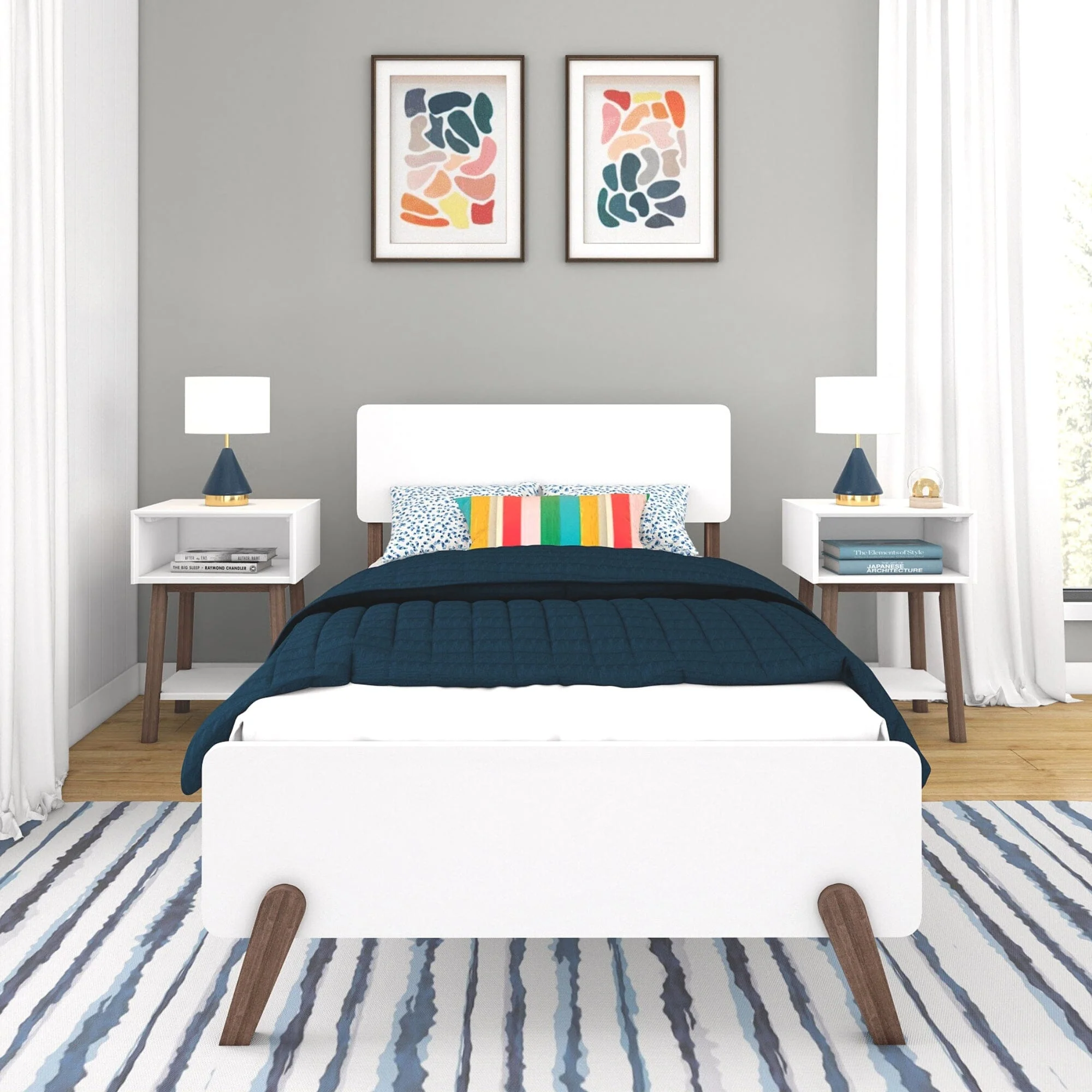 Mid-Century Modern Twin Bed - Image 7