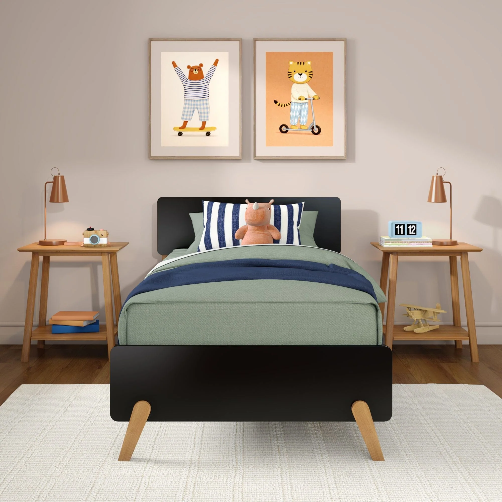 Mid-Century Modern Twin Bed - Image 8