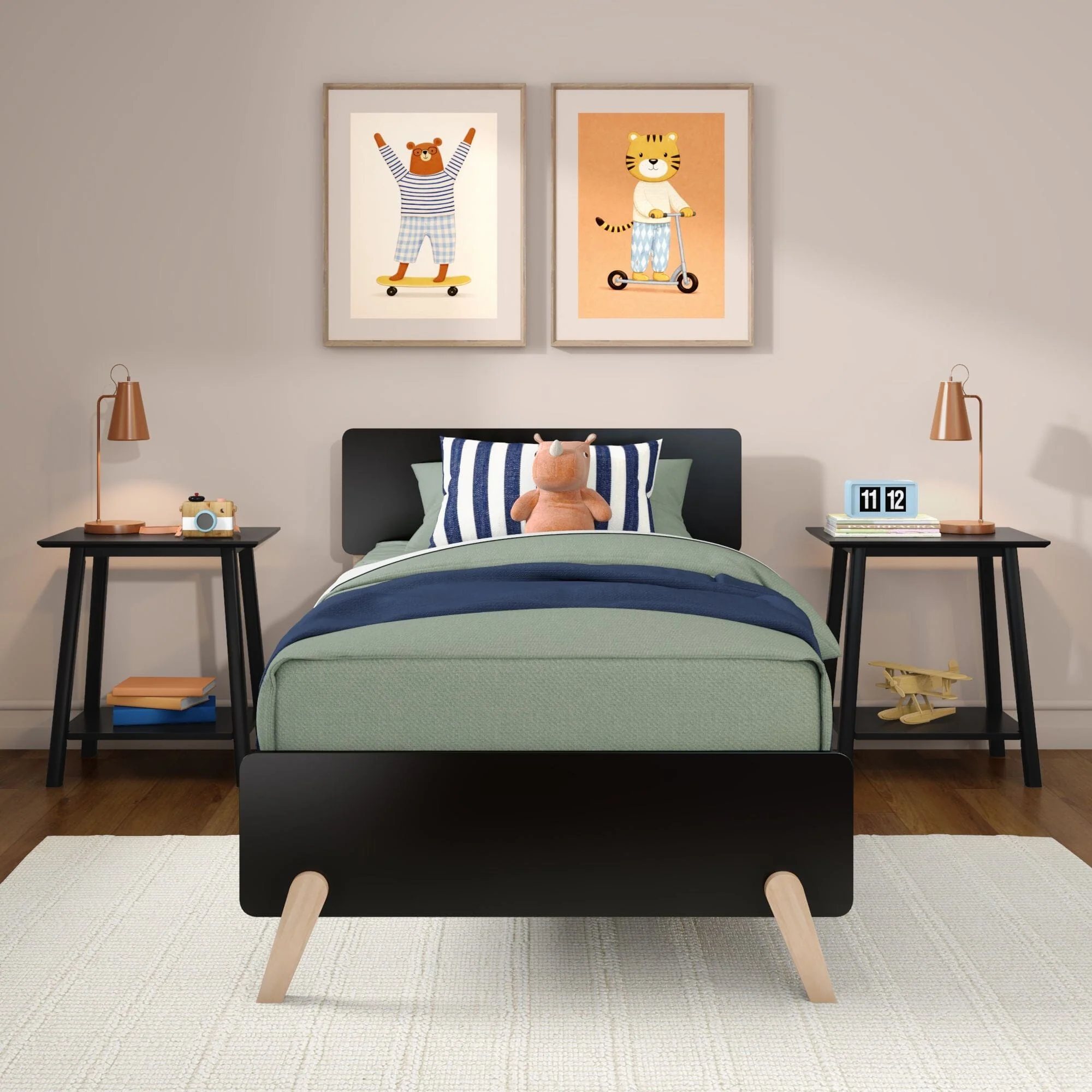 Mid-Century Modern Twin Bed - Image 9