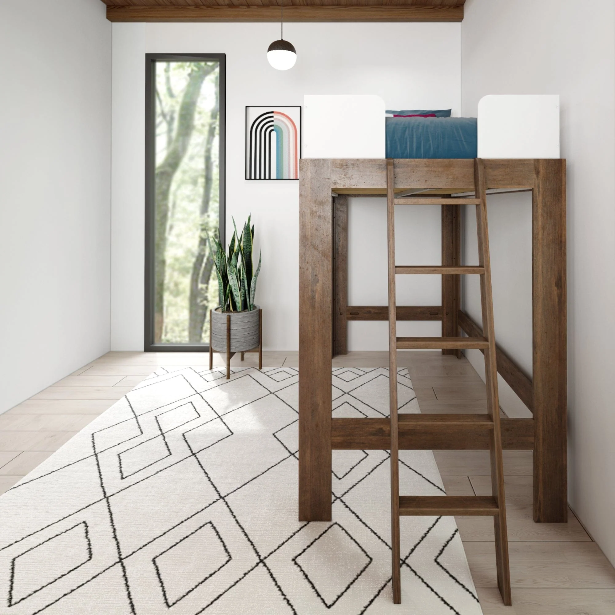 Mid-Century Modern Twin Loft Bed - Image 27