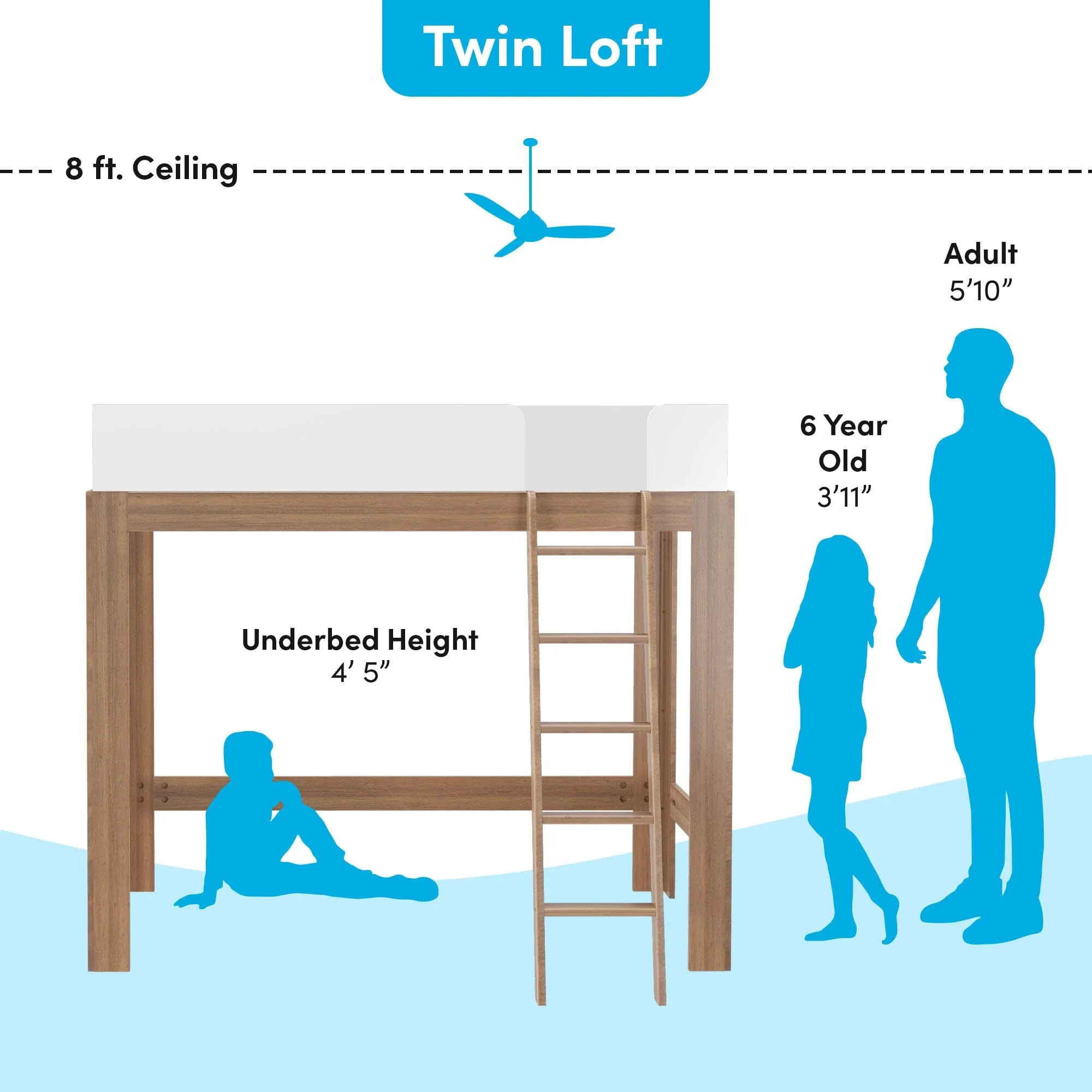 Mid-Century Modern Twin Loft Bed - Image 35