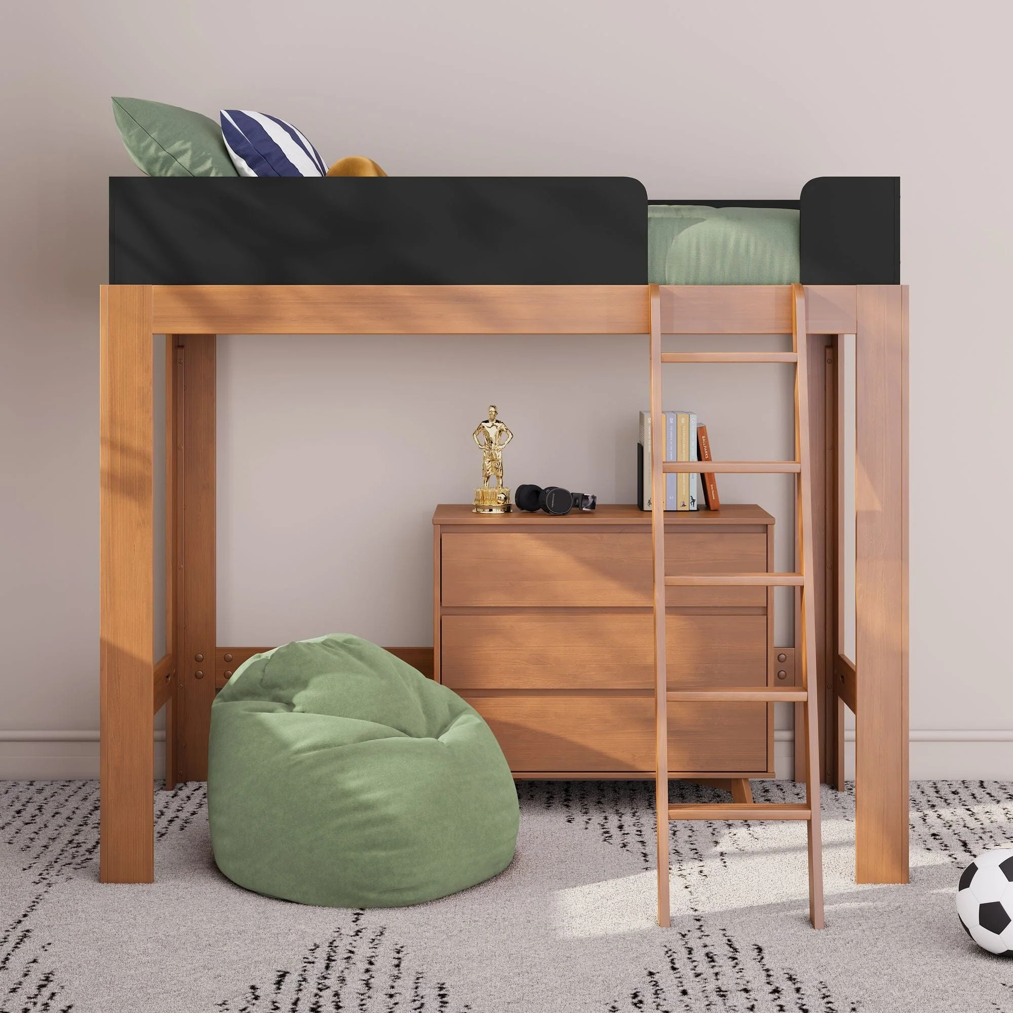 Mid-Century Modern Twin Loft Bed - Image 8