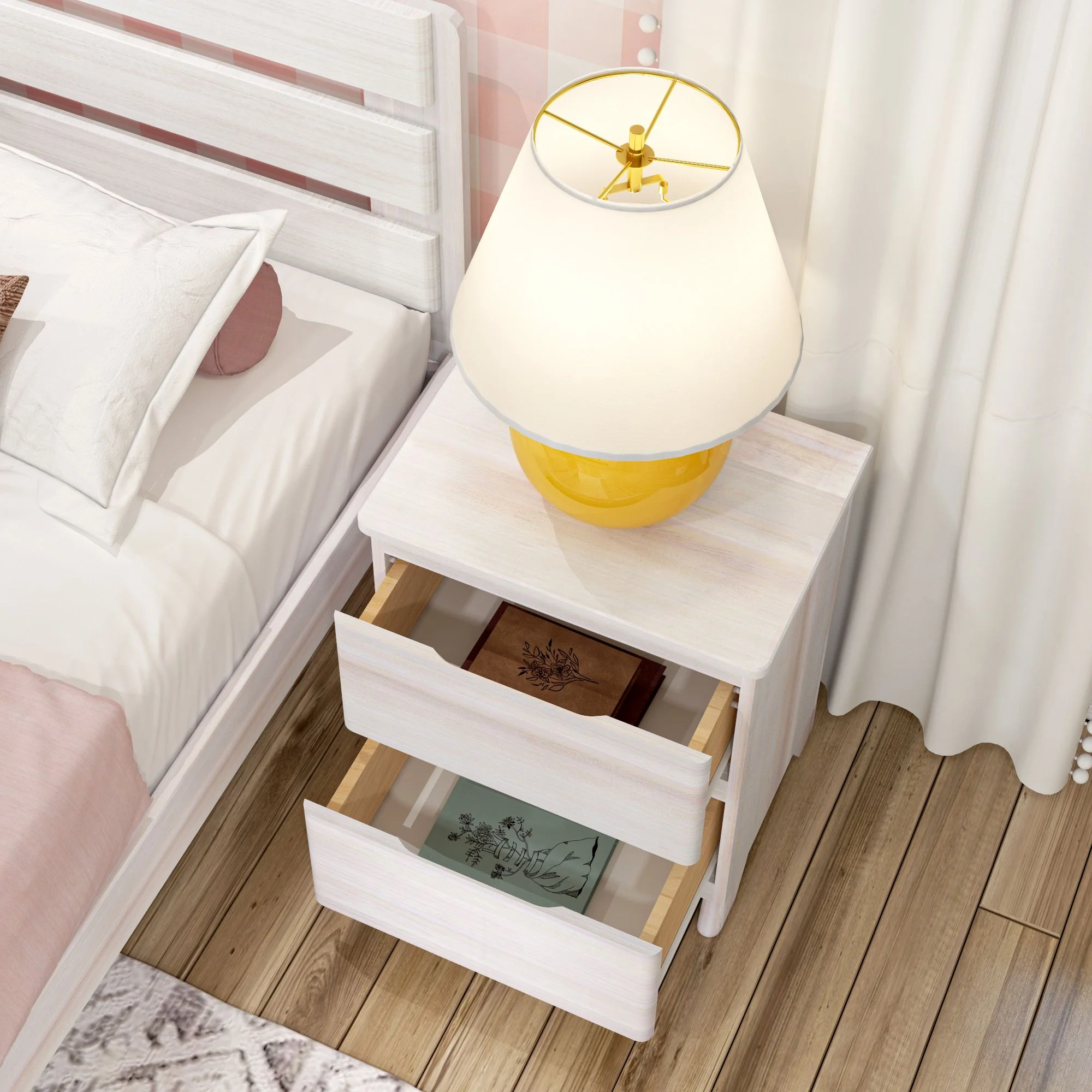 Modern Farmhouse 2-Drawer Nightstand - Image 26