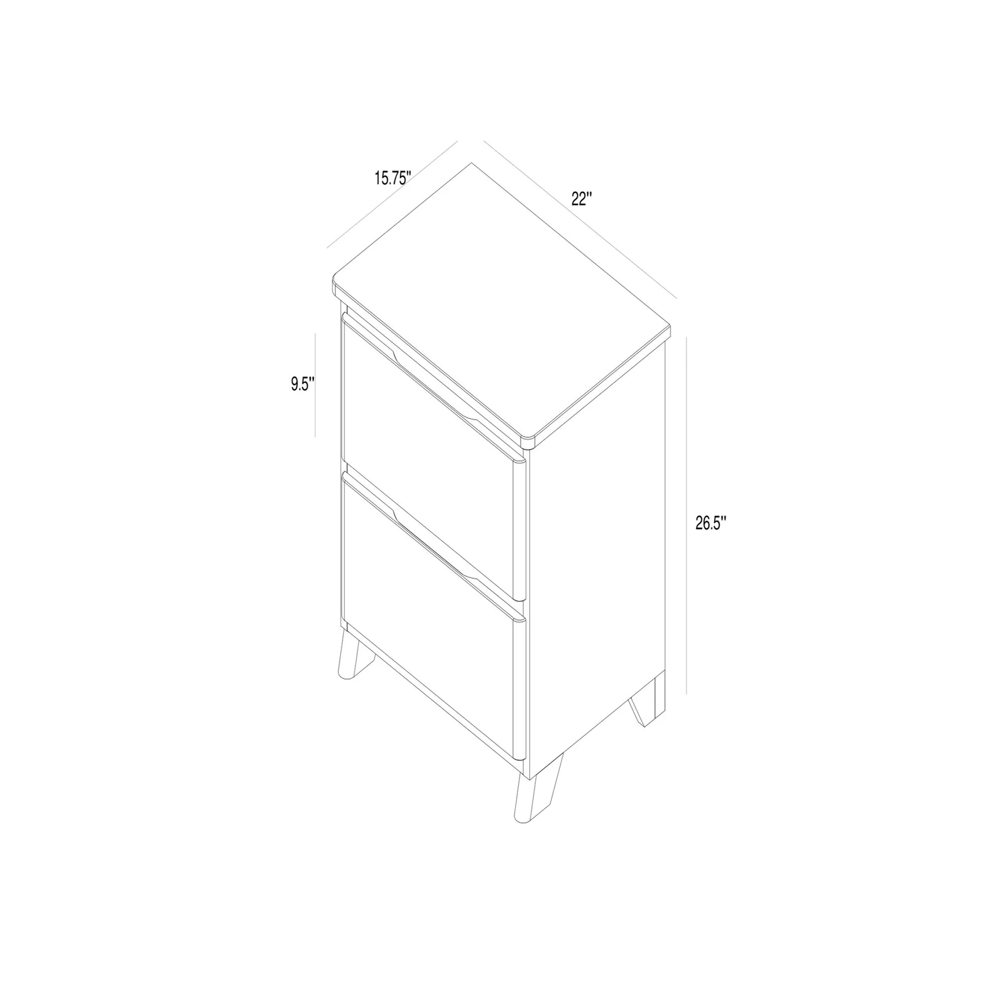 Modern Farmhouse 2-Drawer Nightstand - Image 29