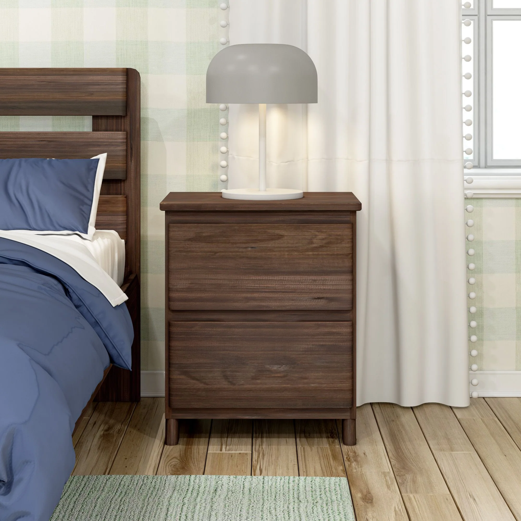 Modern Farmhouse 2-Drawer Nightstand - Image 5