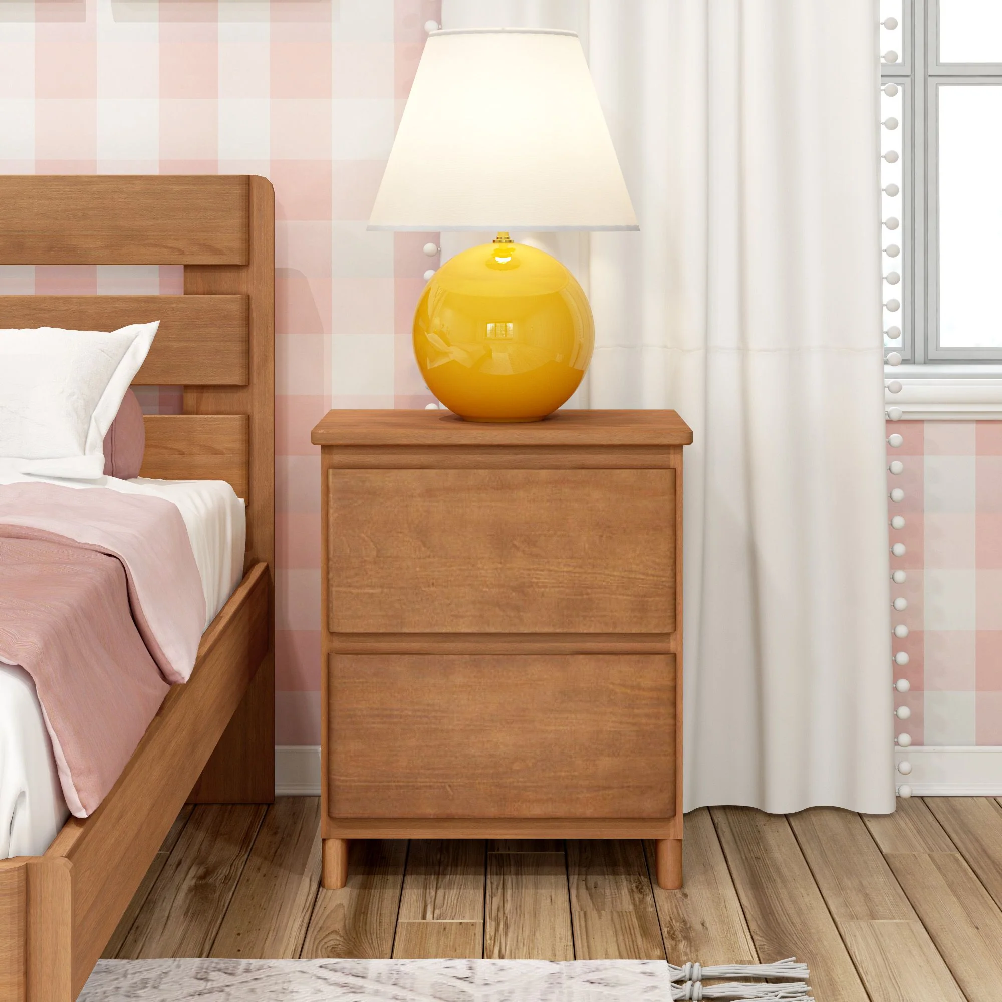 Modern Farmhouse 2-Drawer Nightstand - Image 8