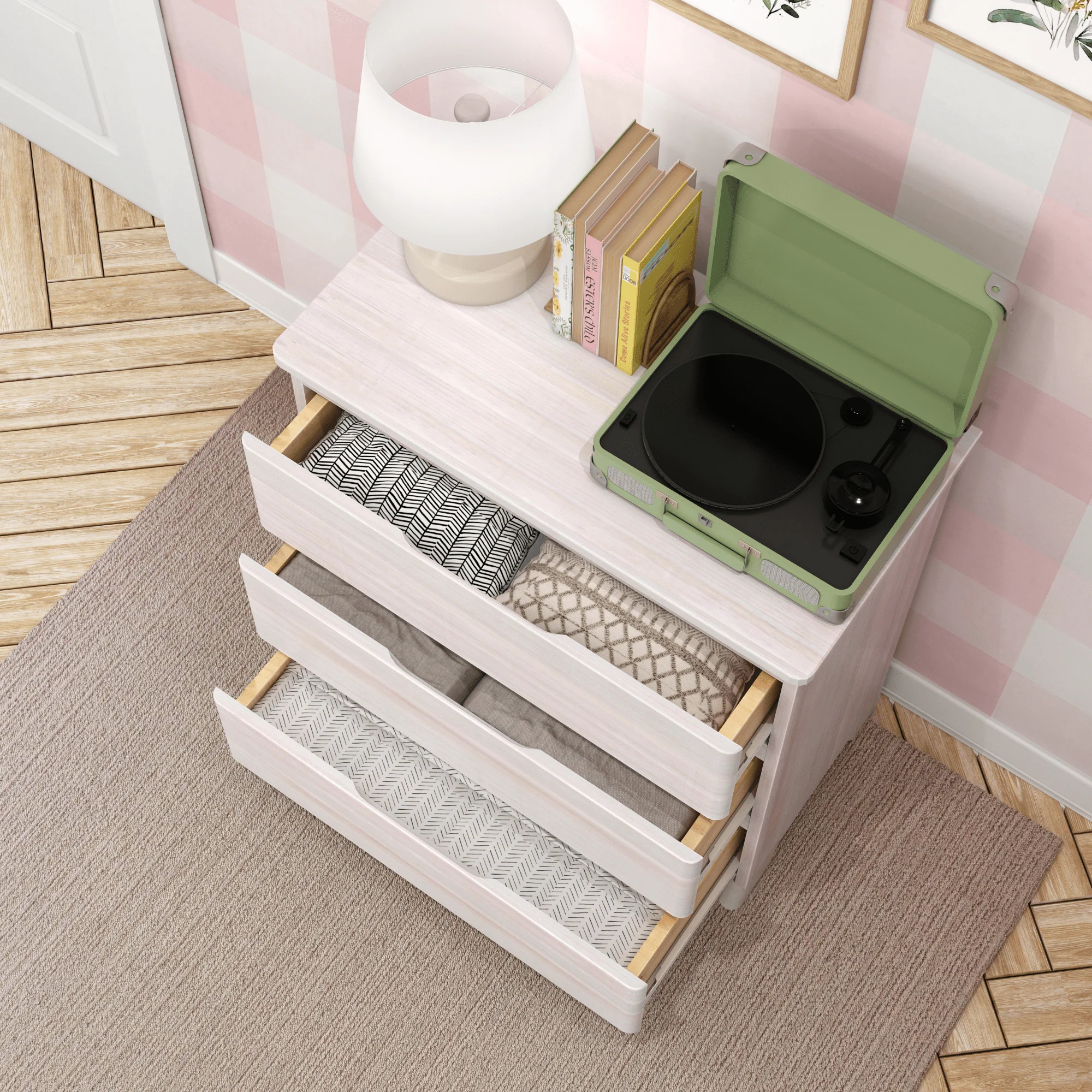Modern Farmhouse 3-Drawer Dresser - Image 18