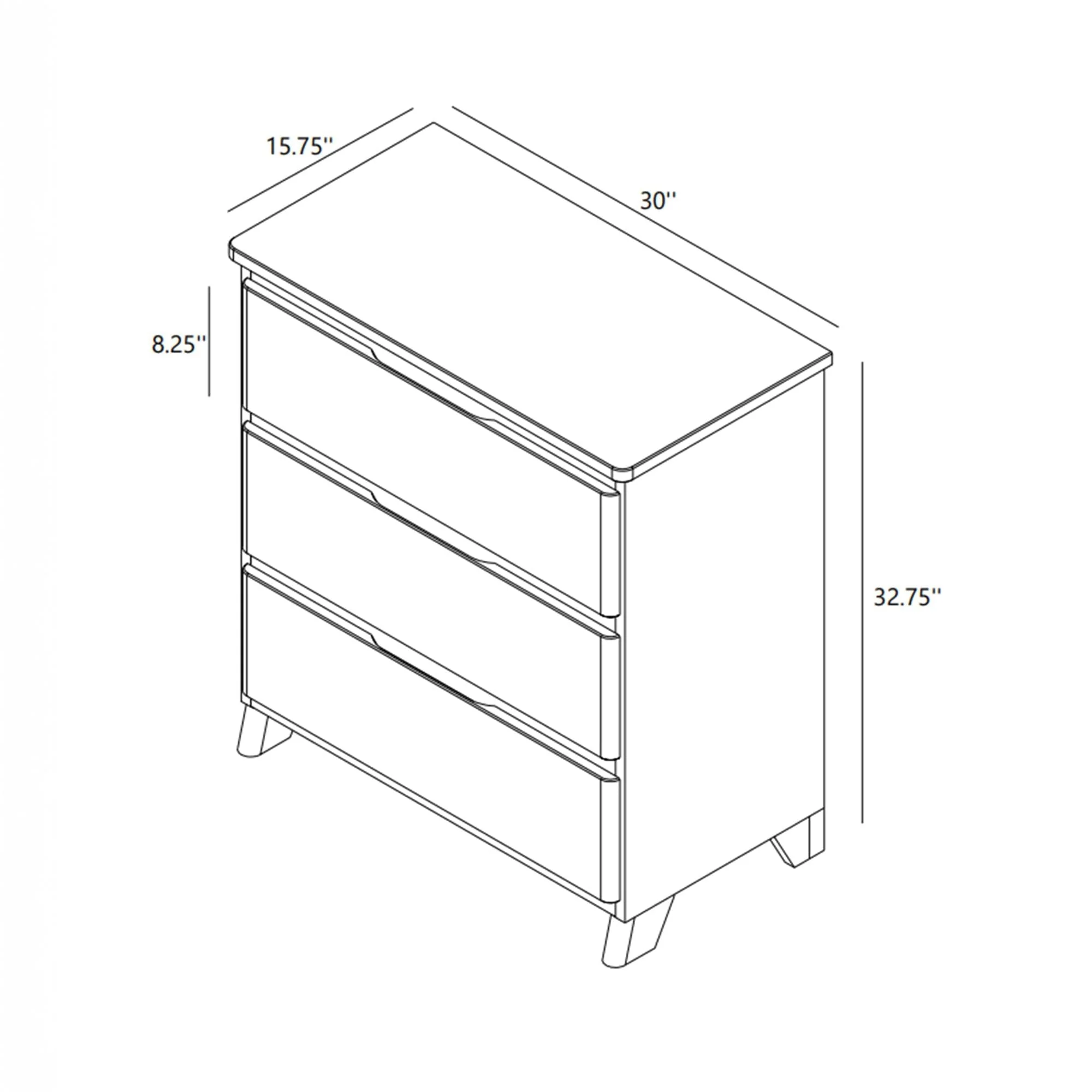 Modern Farmhouse 3-Drawer Dresser - Image 32