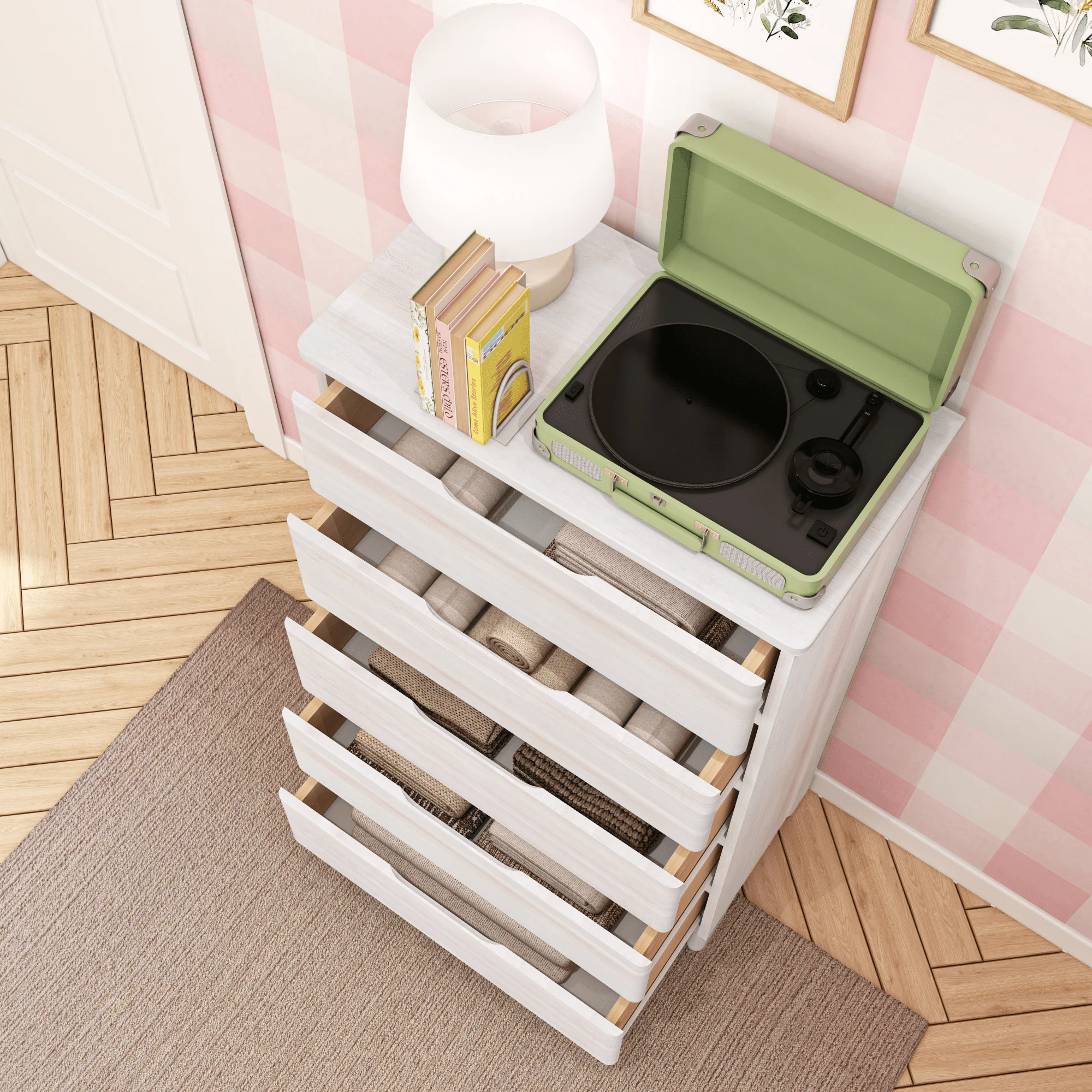 Modern Farmhouse 5-Drawer Dresser - Image 14