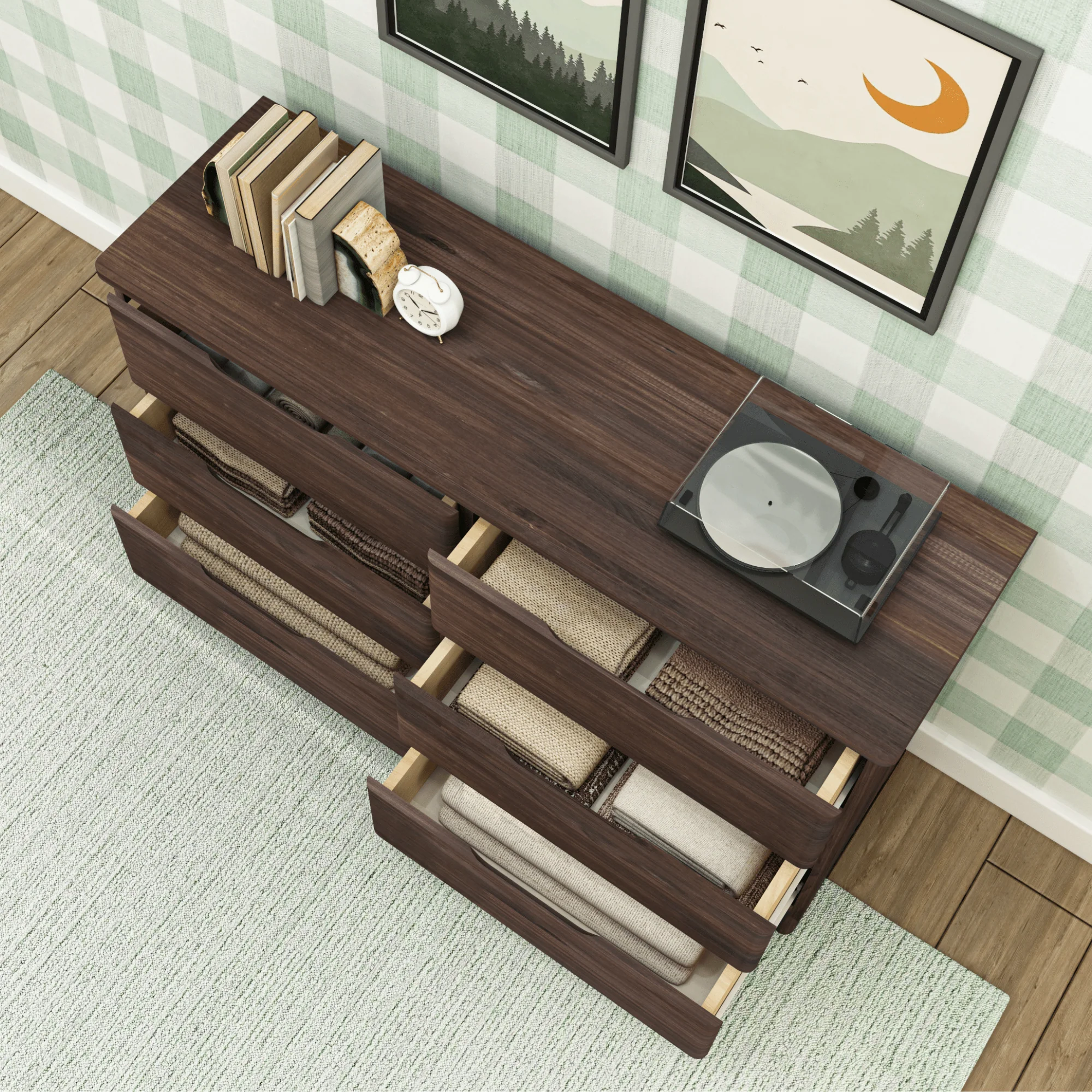 Modern Farmhouse 6-Drawer Dresser - Image 13