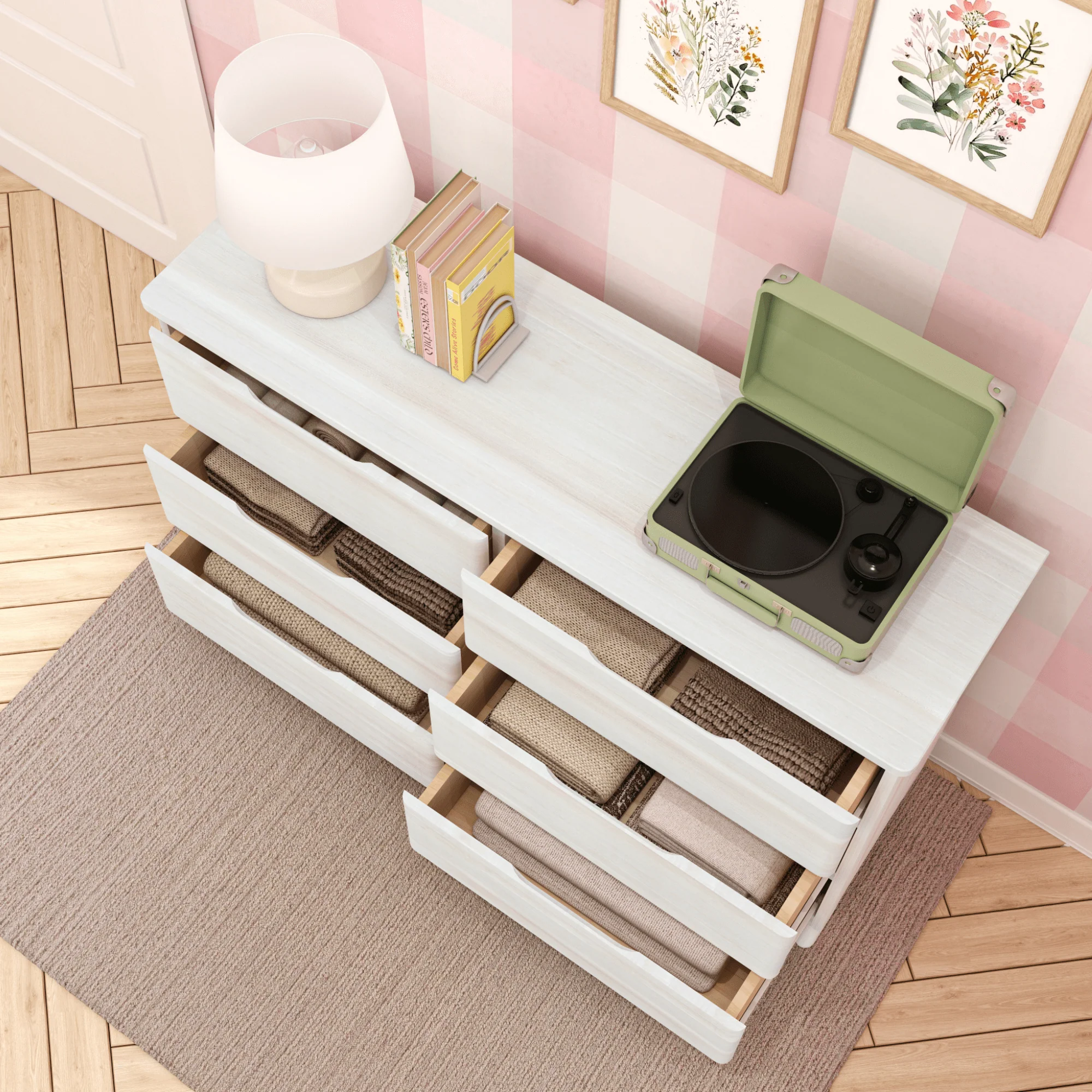Modern Farmhouse 6-Drawer Dresser - Image 14
