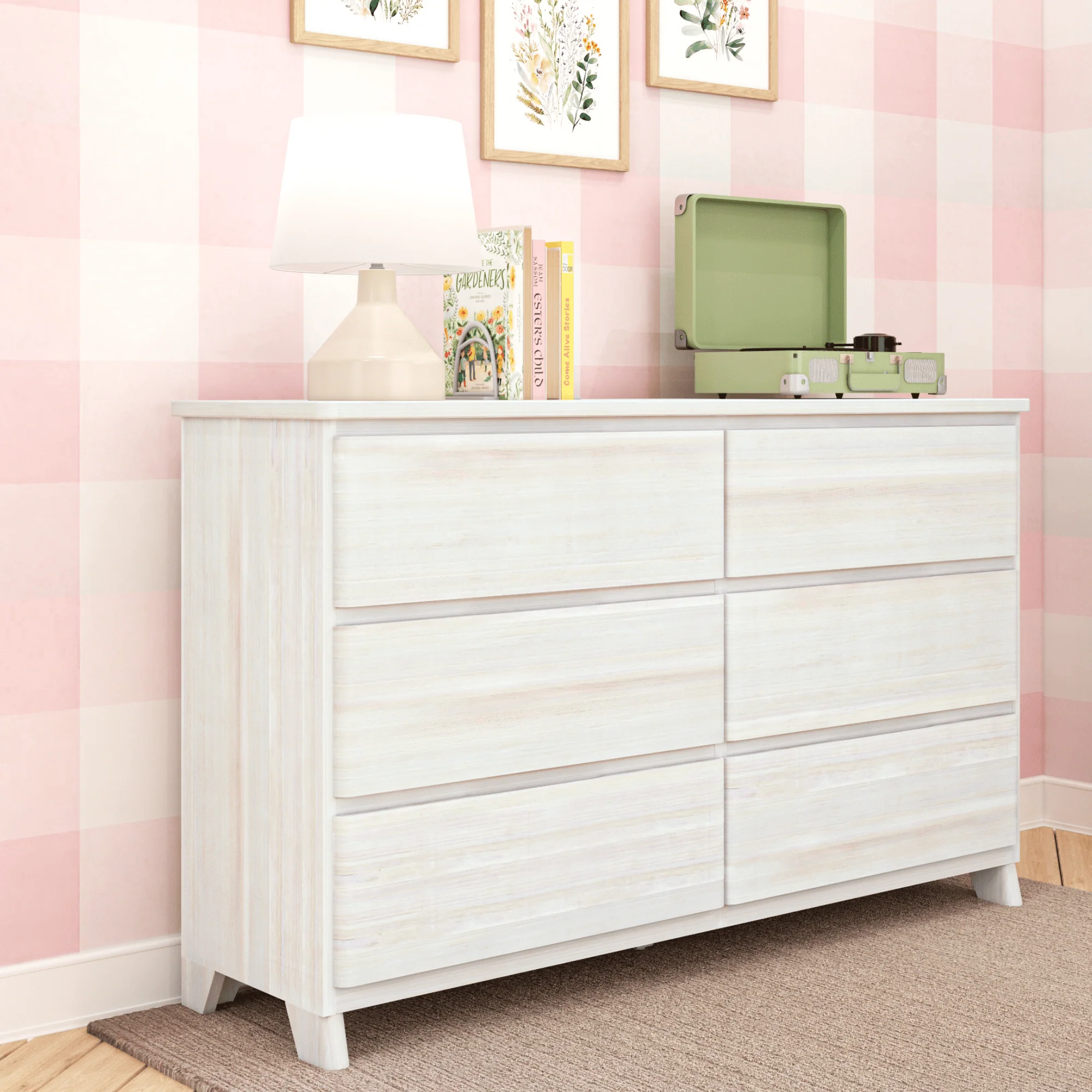 Modern Farmhouse 6-Drawer Dresser - Image 6