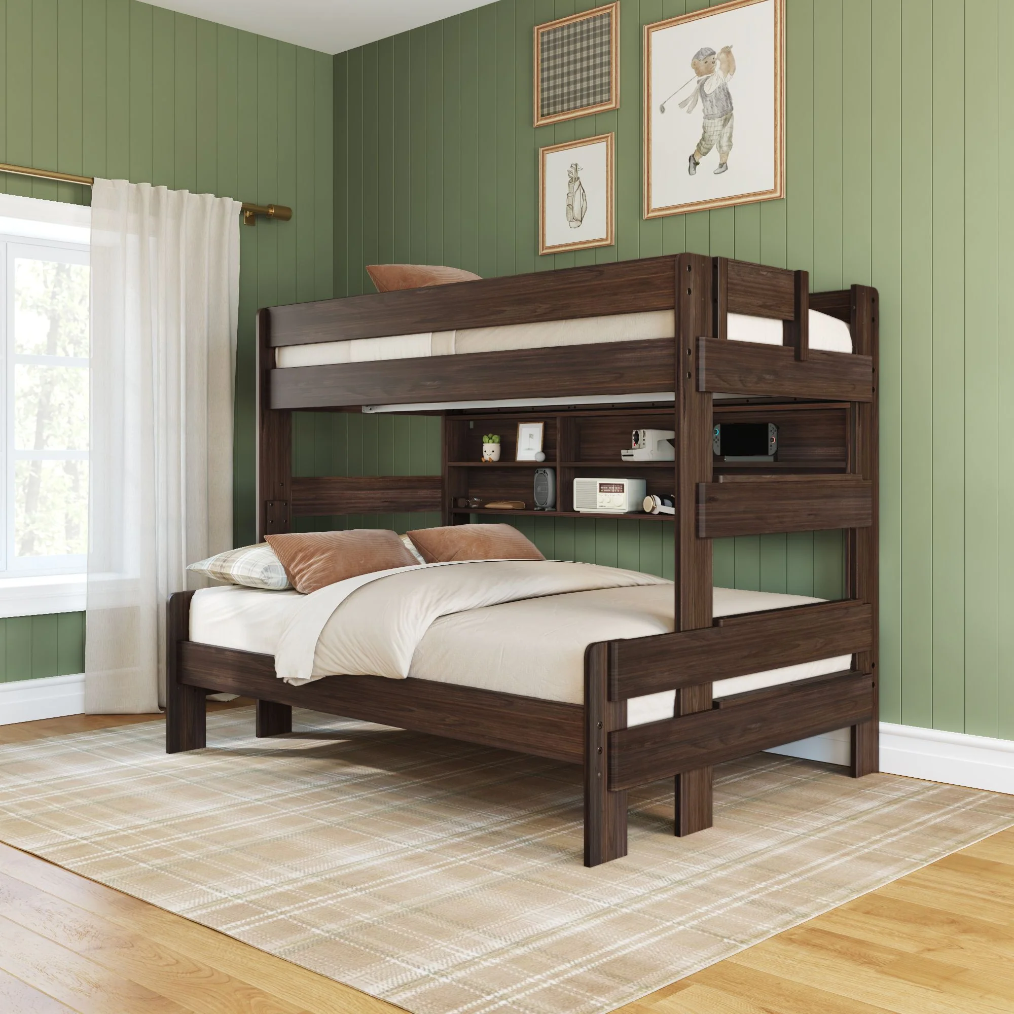 Modern Farmhouse Bunk Bed Bookcase - Image 17