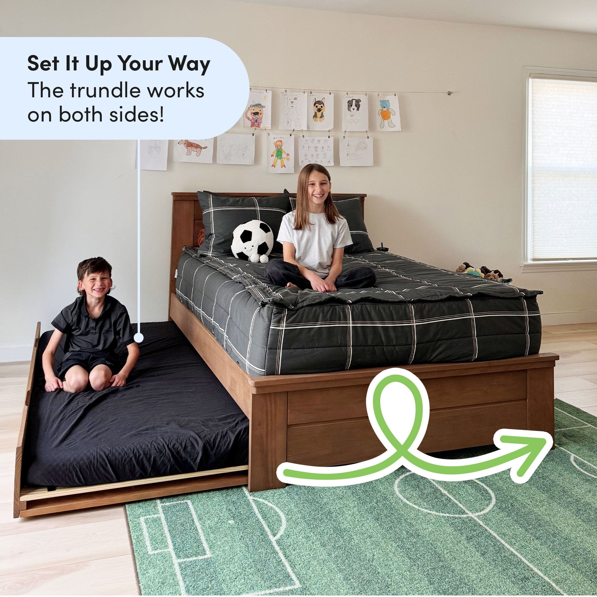 Modern Farmhouse Full Panel Bed With Trundle - Image 19