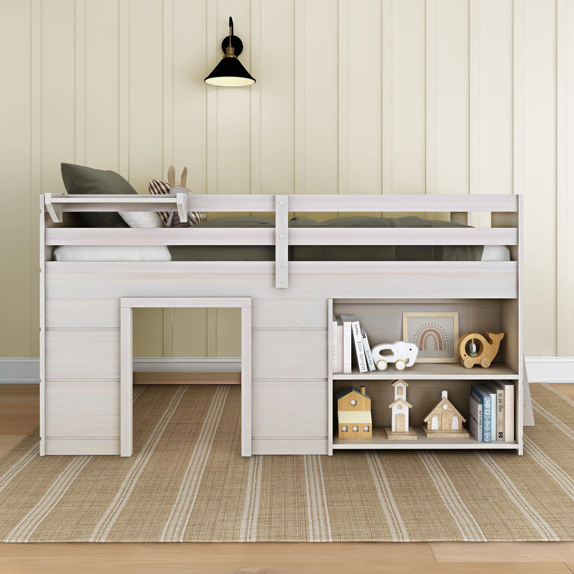 Modern Farmhouse Play & Display Twin Low Loft - Image 6