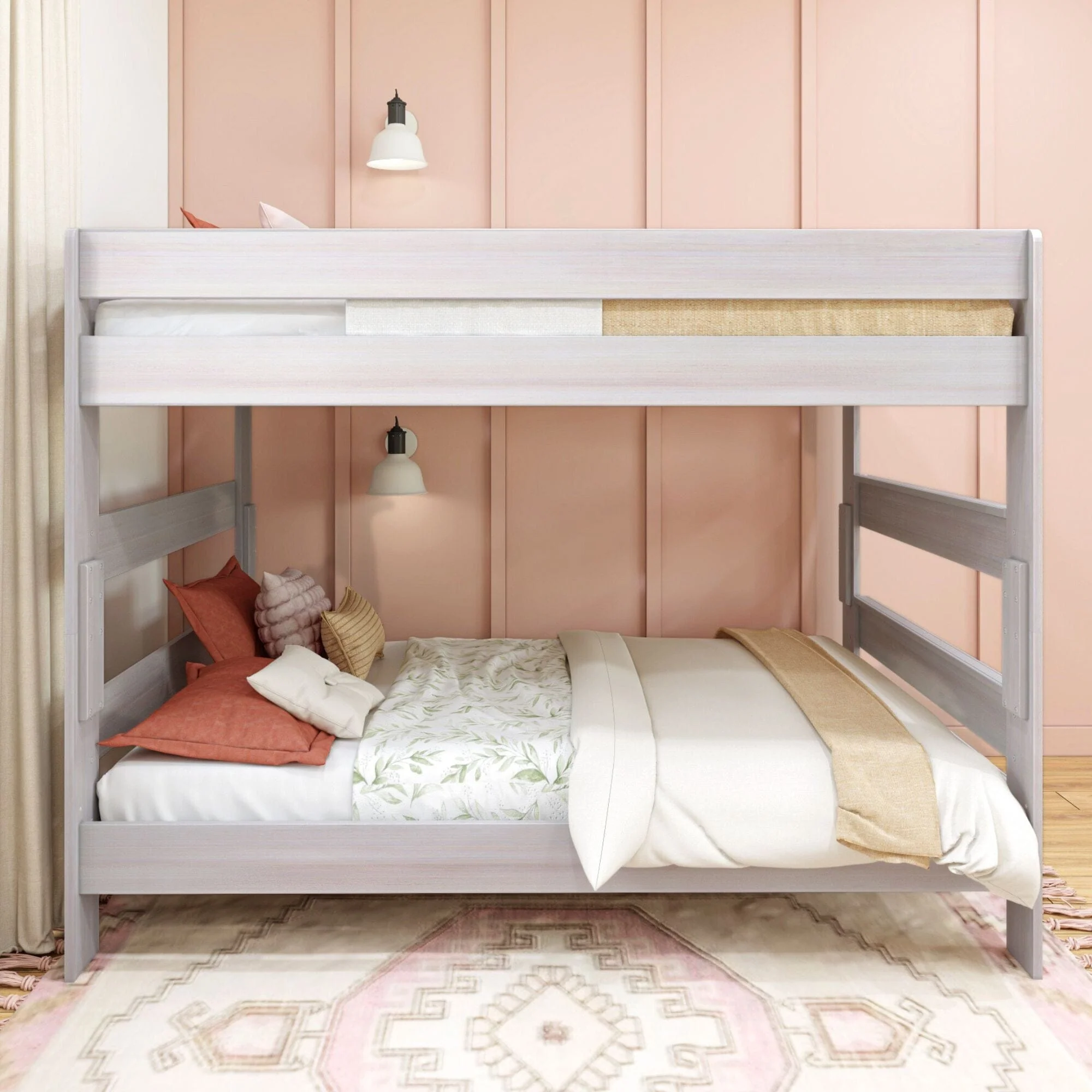 Modern Farmhouse Queen Over Queen Bunk Bed - Image 7
