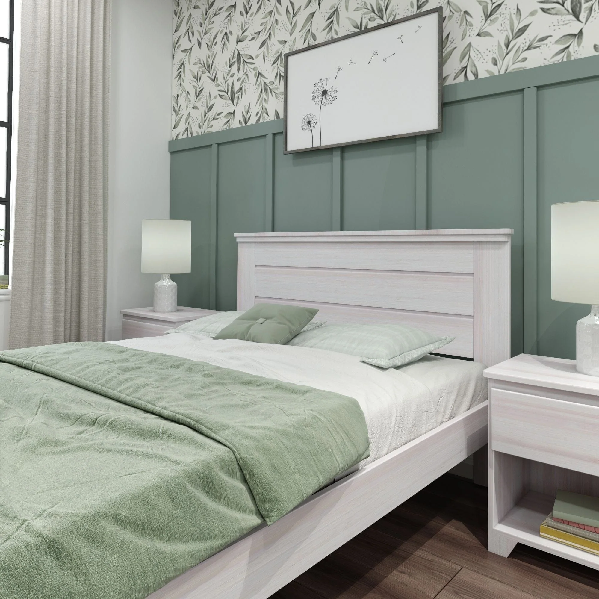 Modern Farmhouse Queen Panel Bed - Image 15