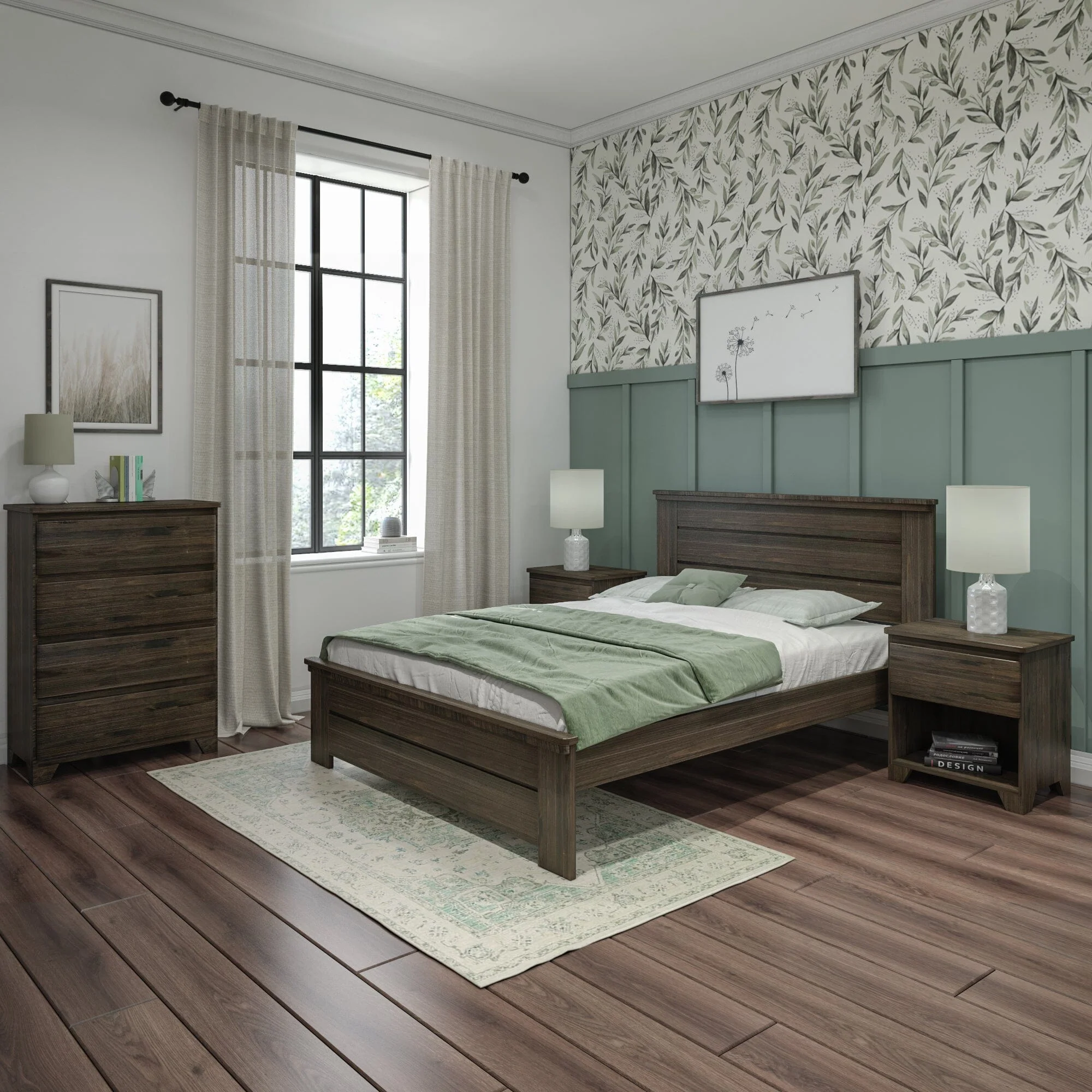 Modern Farmhouse Queen Panel Bed - Image 18