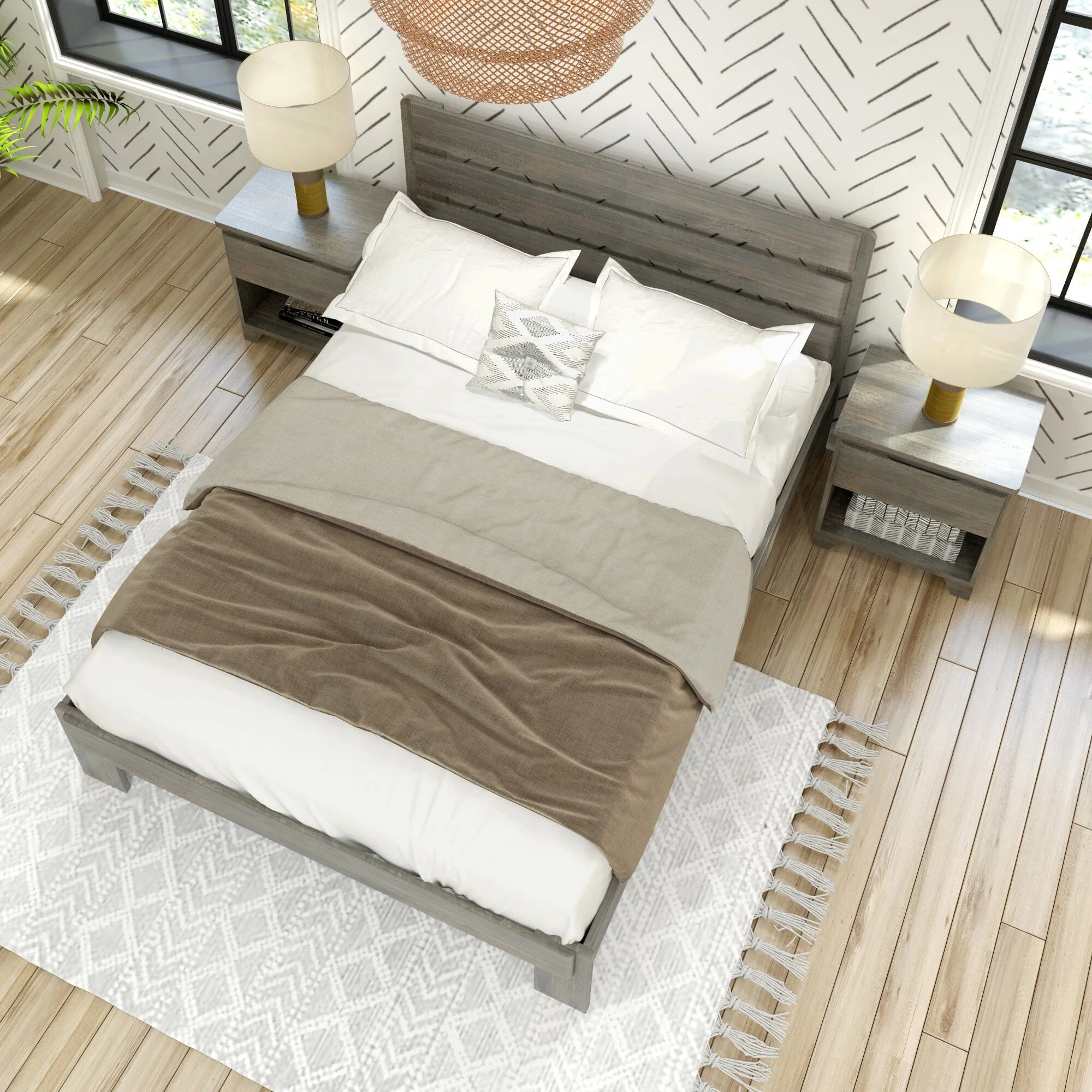 Modern Farmhouse Queen Plank Bed - Image 20