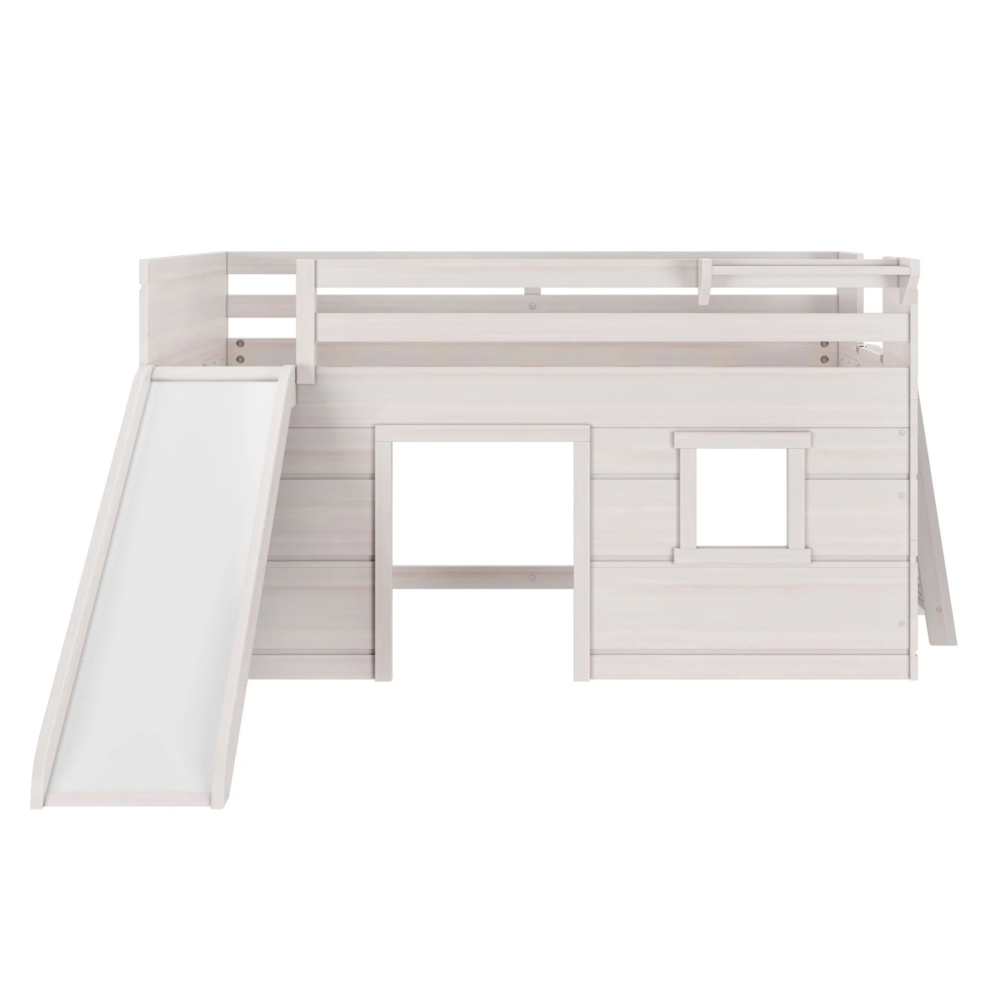 Modern Farmhouse Twin Low Loft Bed with Slide - Image 14