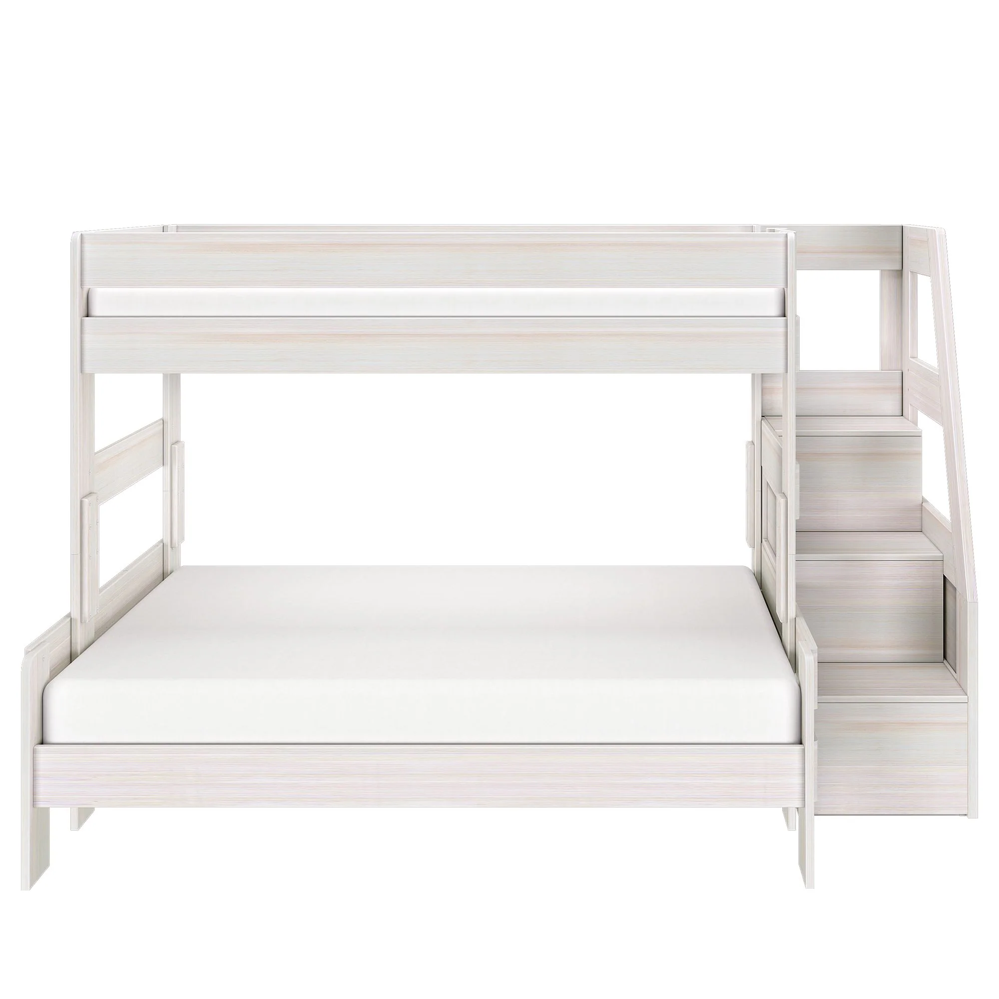 Modern Farmhouse Twin Over Full Bunk Bed With Stairs - Image 13