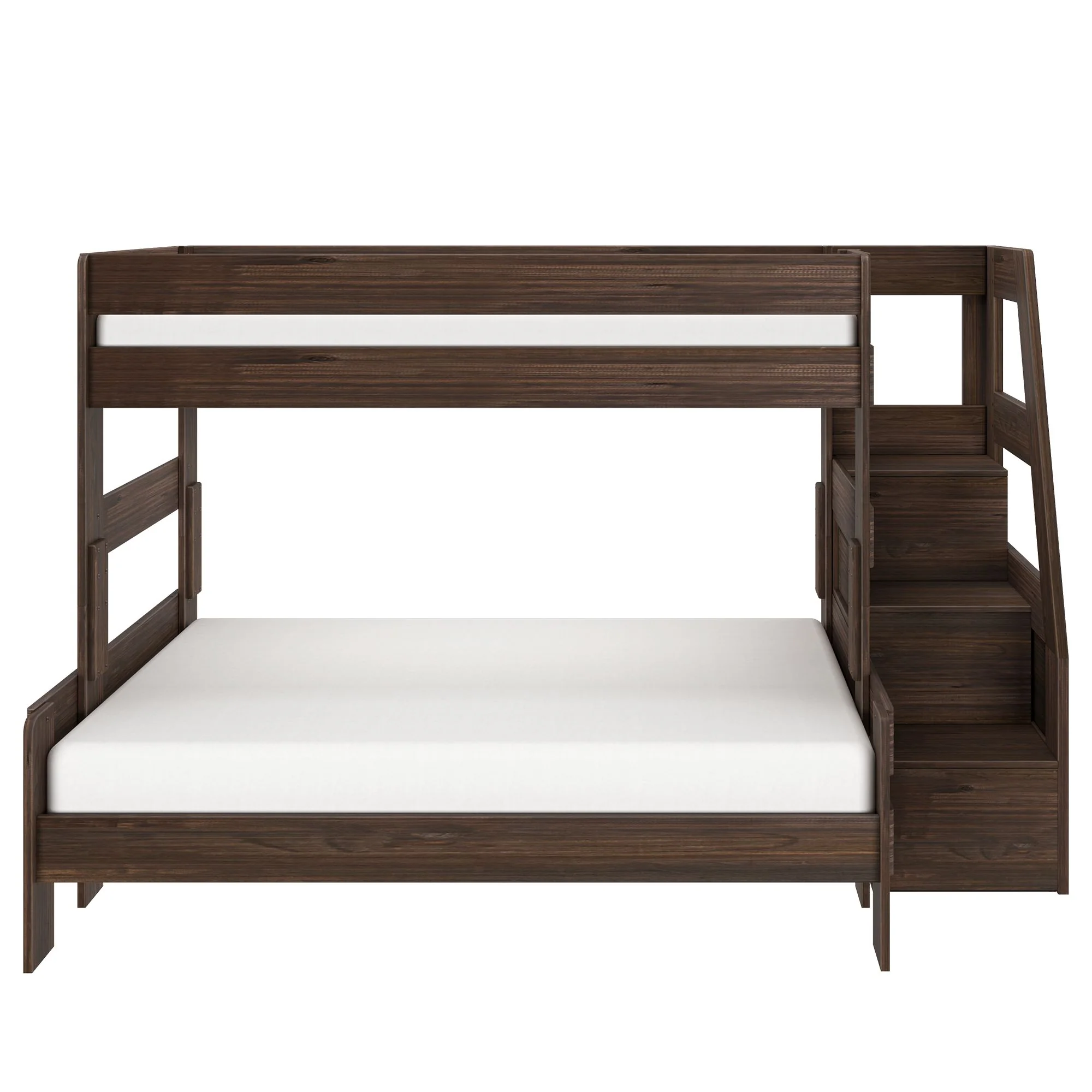 Modern Farmhouse Twin Over Full Bunk Bed With Stairs - Image 15