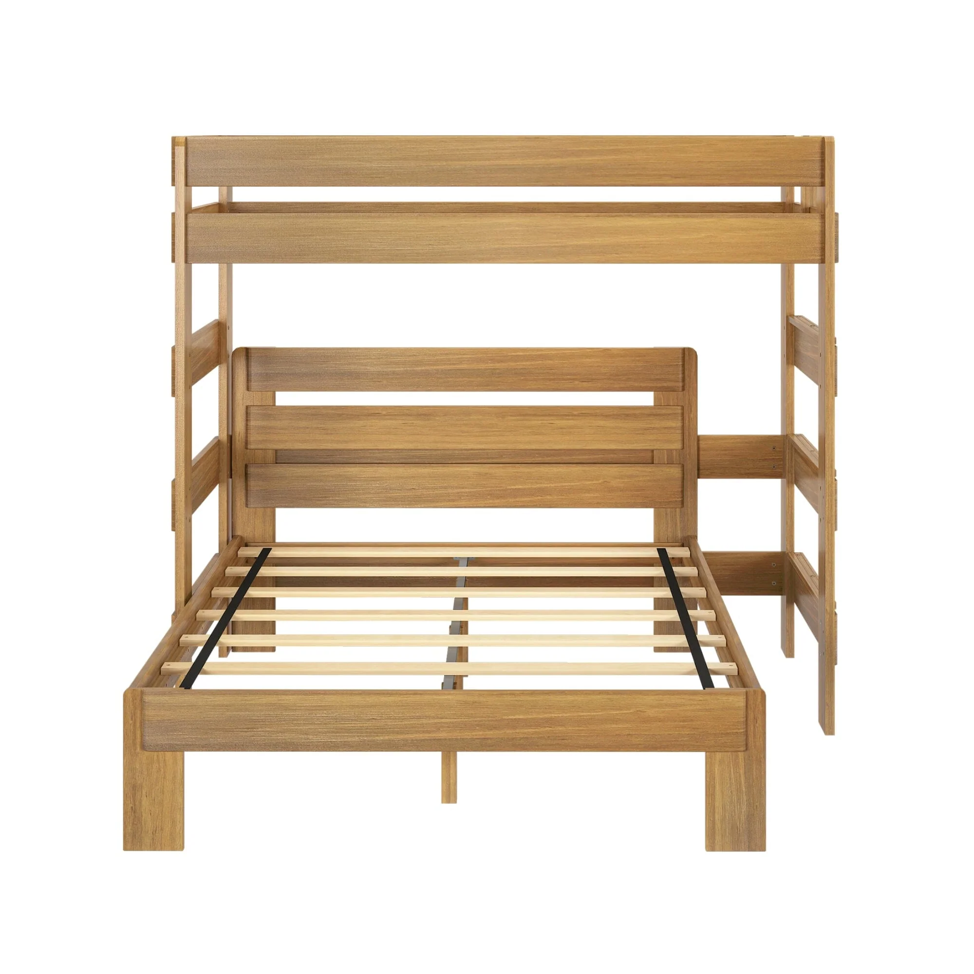 Modern Farmhouse Twin Over Queen L-Shaped Bunk Bed - Image 16