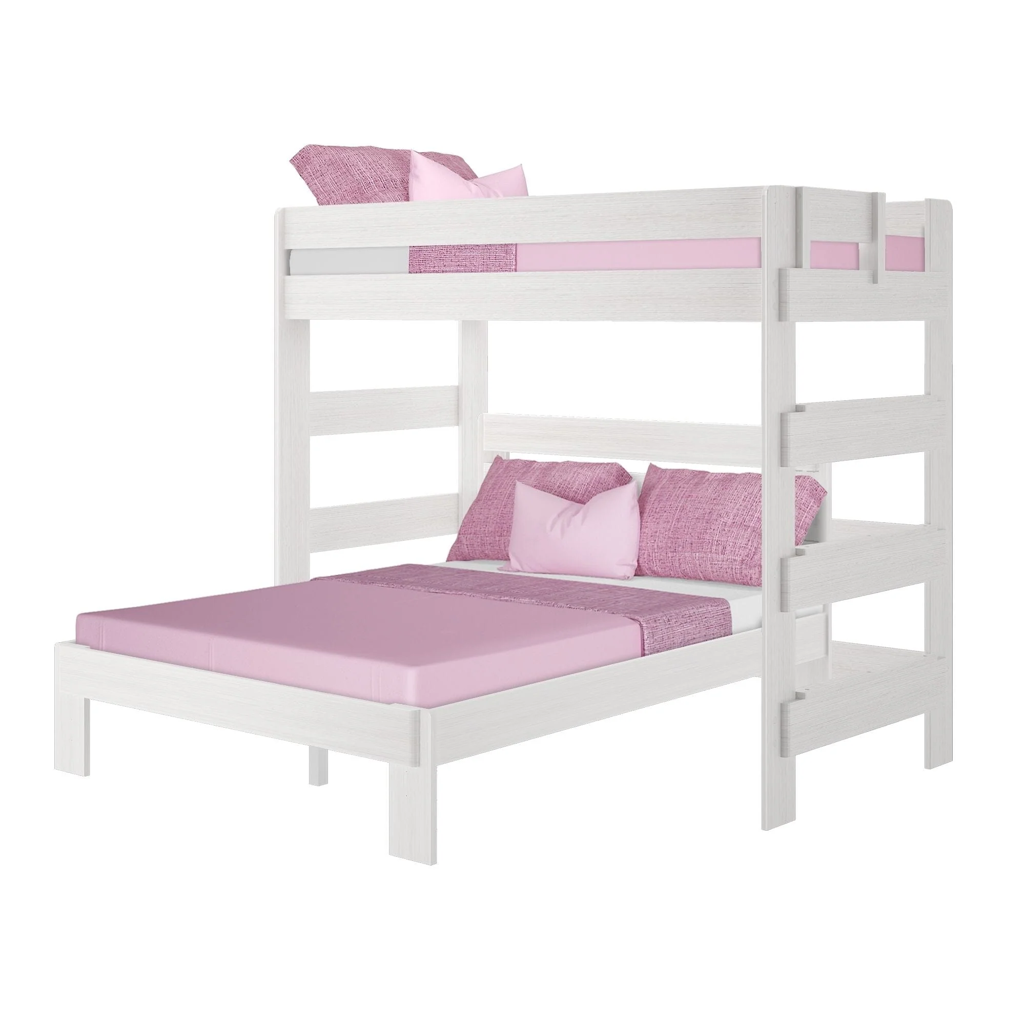 Modern Farmhouse Twin Over Queen L-Shaped Bunk Bed - Image 9