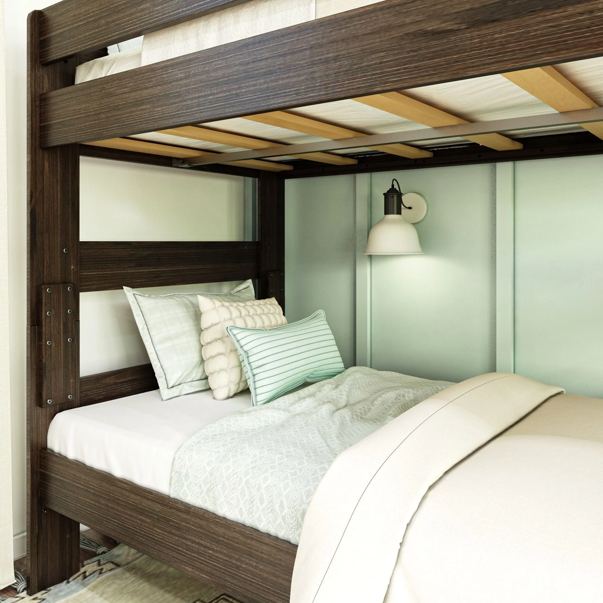 Modern Farmhouse Twin Over Twin Bunk Bed - Image 23