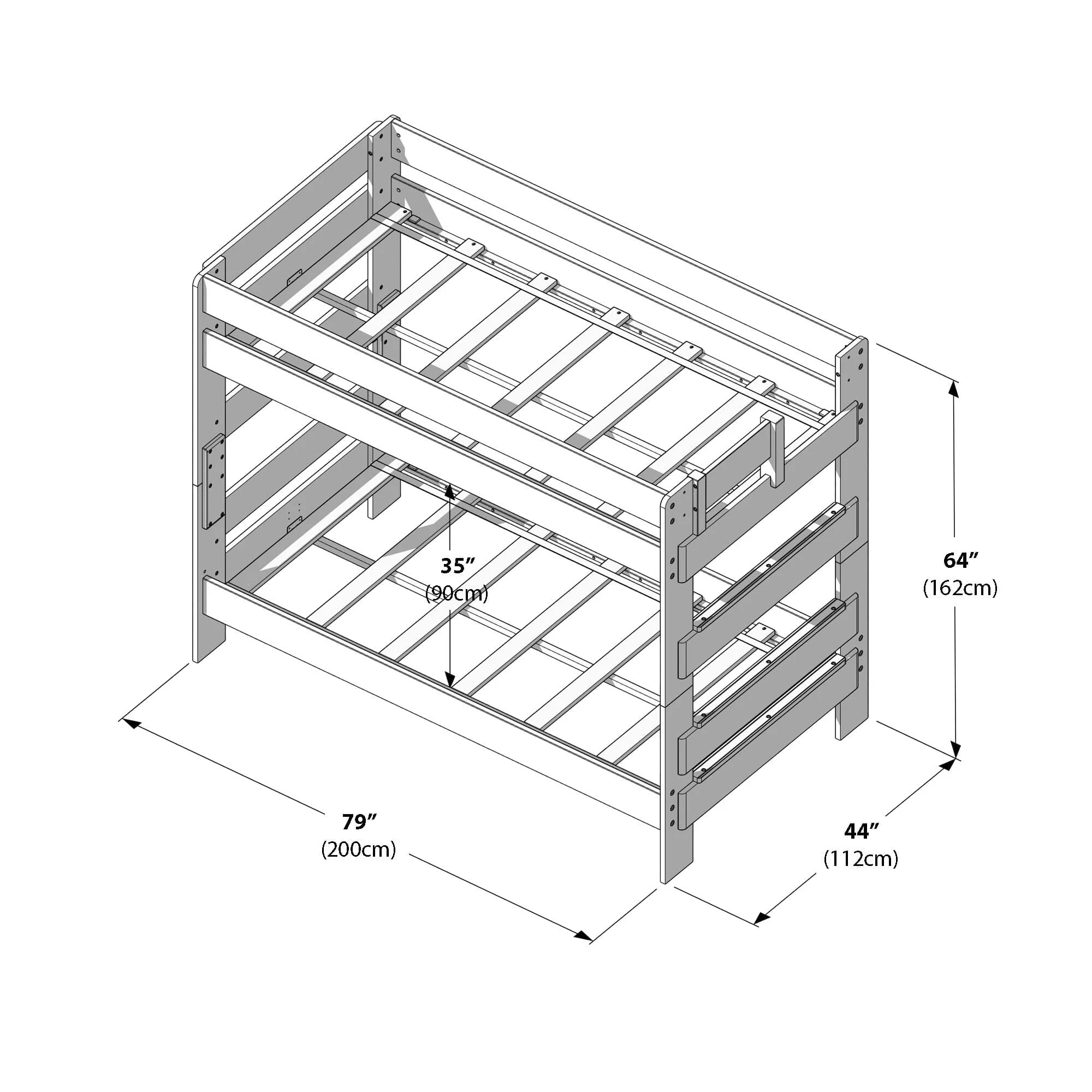 Modern Farmhouse Twin Over Twin Bunk Bed - Image 29
