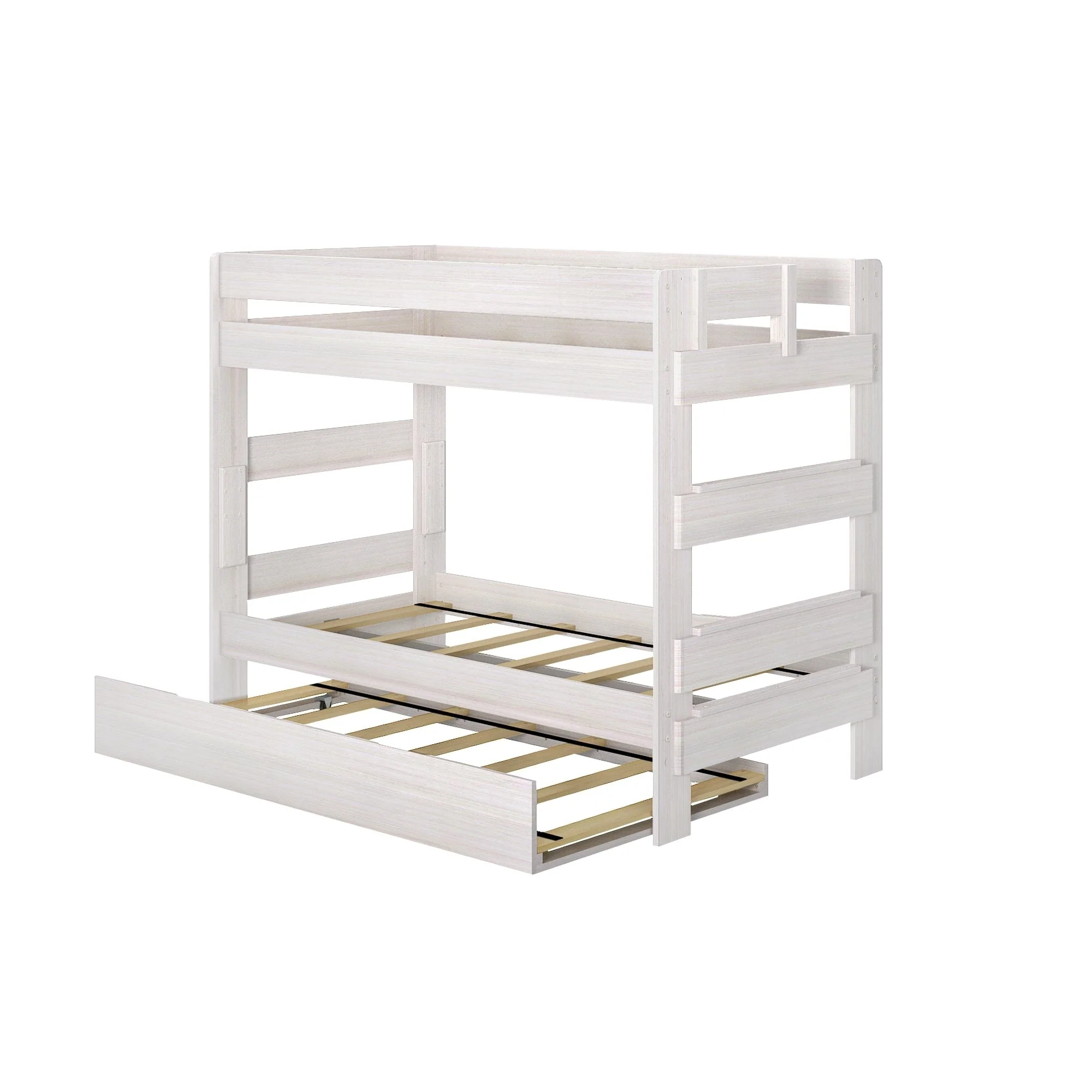 Modern Farmhouse Twin Over Twin Bunk Bed With Trundle - Image 5